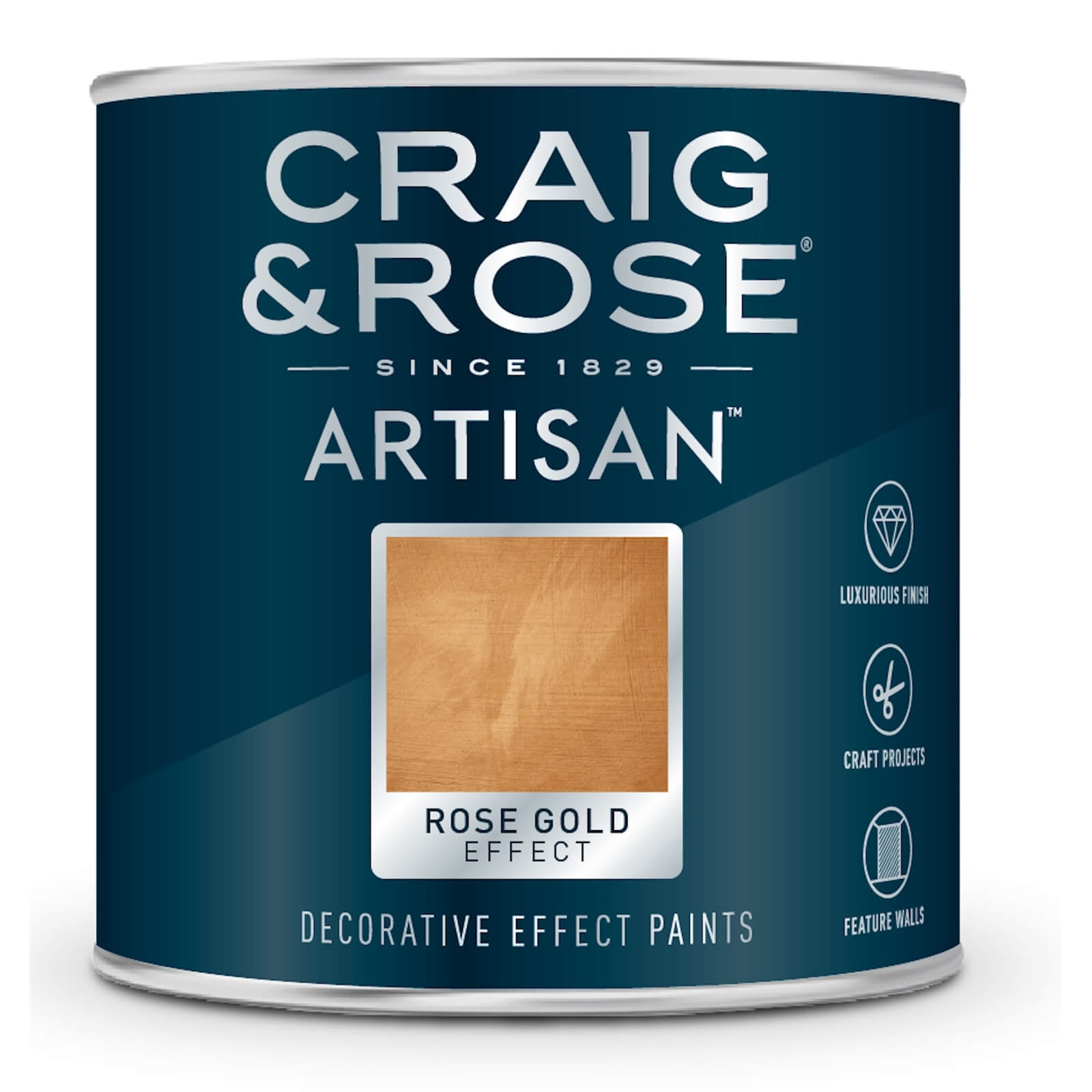 Craig & Rose Artisan Gold Effect Paint Rose Gold - 2.5L