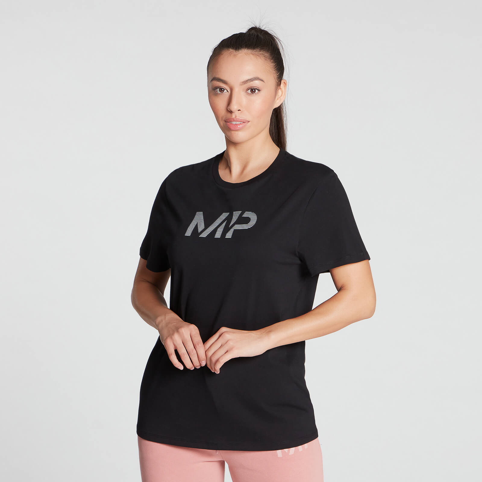 MP Women's Gradient Line Graphic T-Shirt - Black - XS