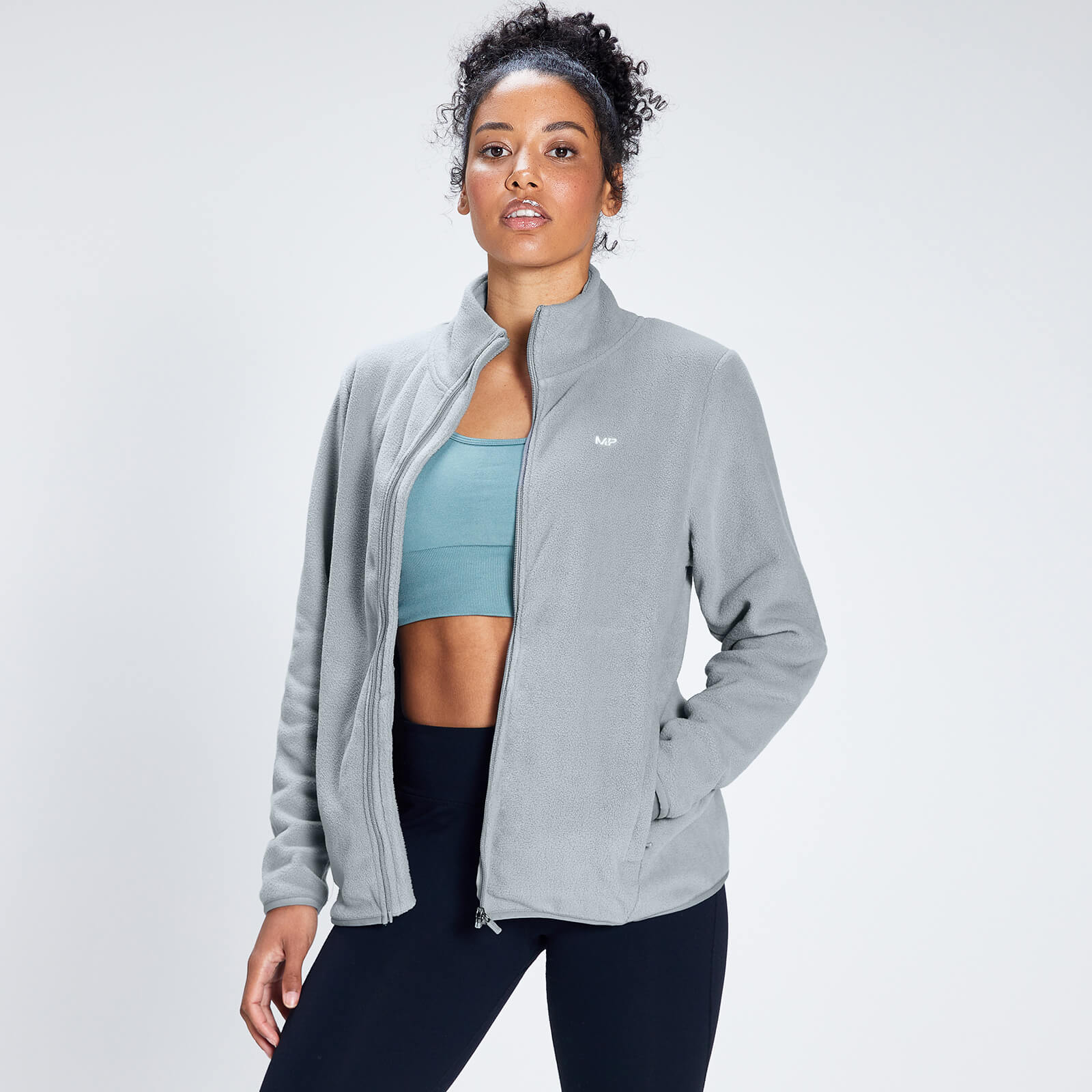 เสื้อแจ็คเก็ตฟลีซ Essential Fleece สำหรับผู้หญิง รุ่น MP - Storm - XS