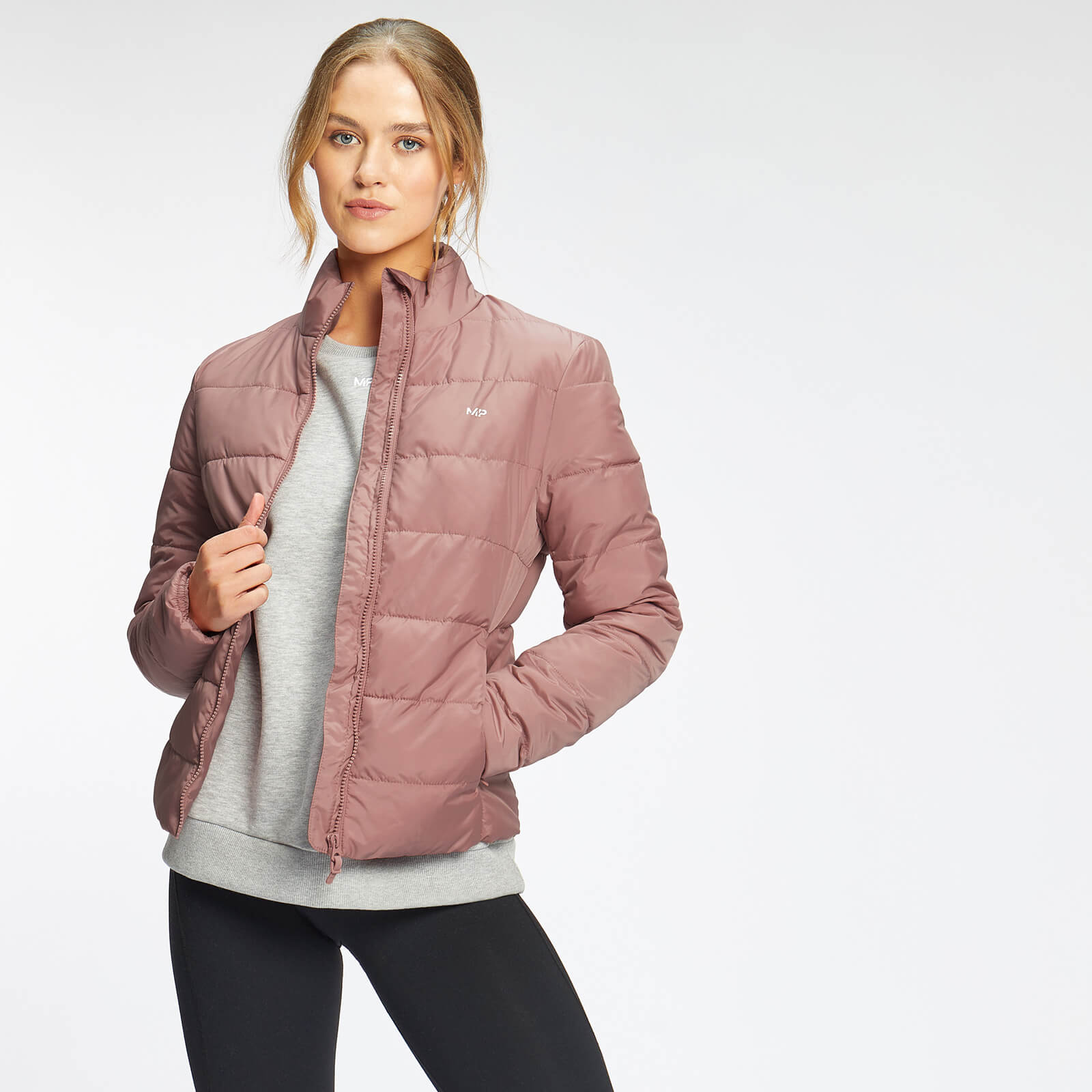 MP ženska vanjska odjeća lagana pernata jakna – prah ružičasta