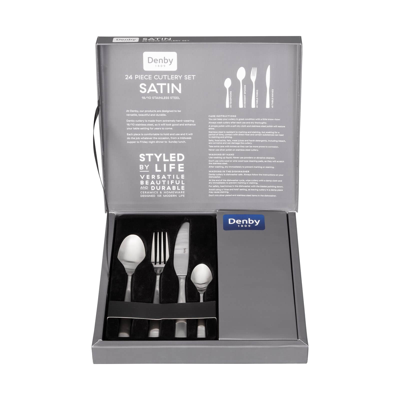 Denby Satin Cutlery Set - 24 Pieces