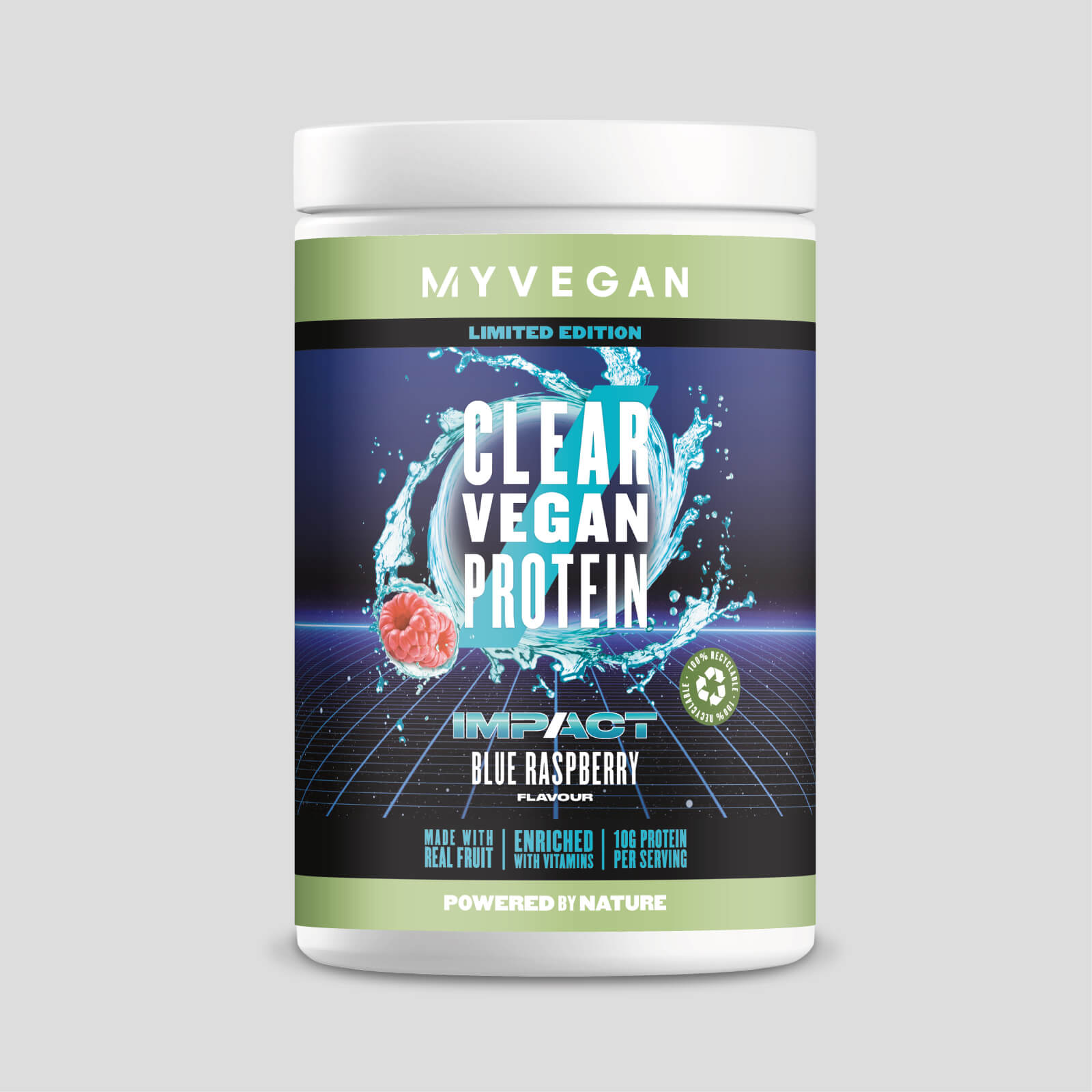 Clear Vegan Protein – Hương vị Mâm xôi Xanh