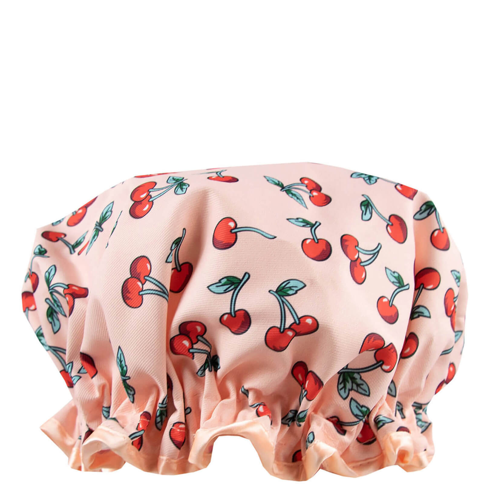 Gorro de ducha con estampado de cerezas de The Vintage Cosmetic Company