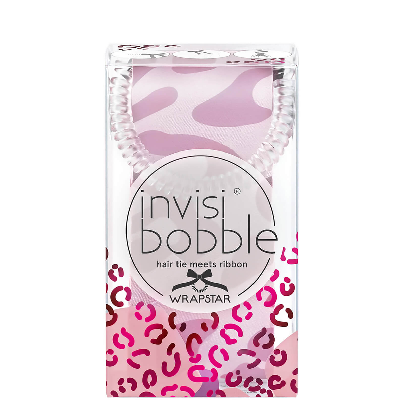 invisibobble Fashion Wrapstar - Pink Leopard Hair Bow