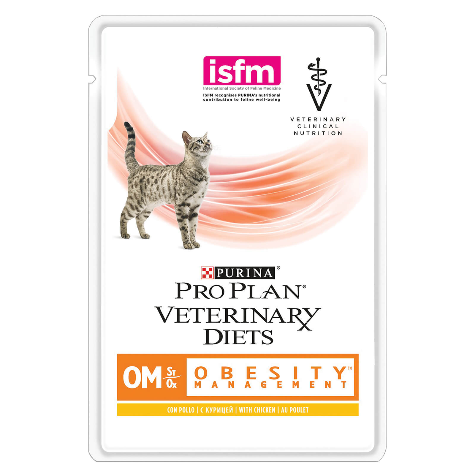 PRO PLAN Veterinary Diets OM St/Ox Obesity Management Katze Frischebeutel Huhn 10x85g