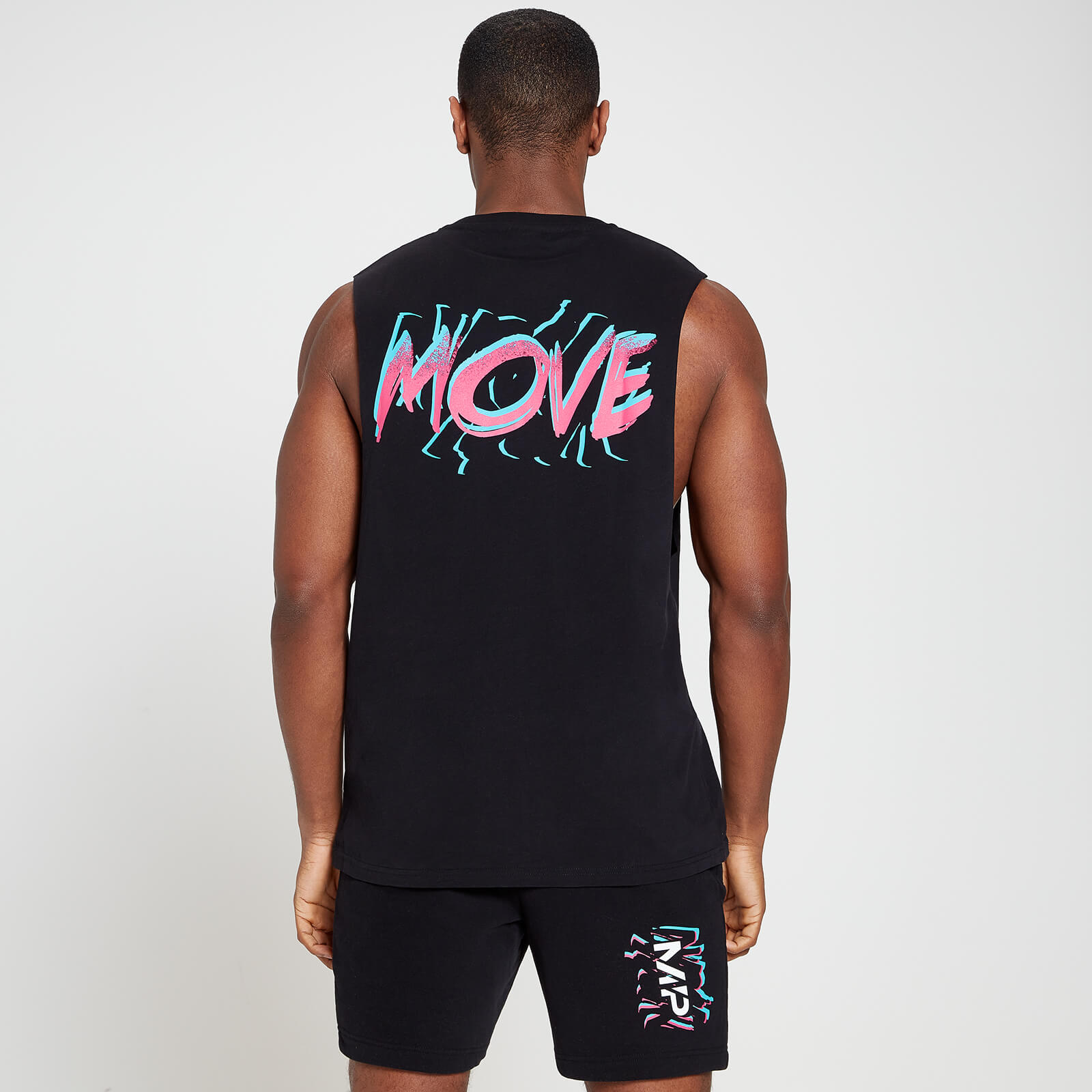 MP Muška majica bez rukava s velikim izrezom Retro Move – crna
