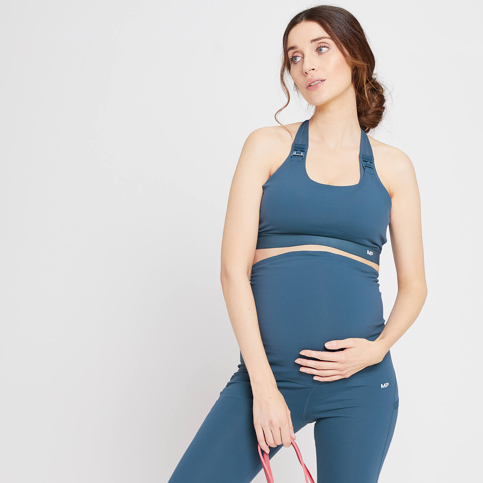 Дамски спортен сутиен за майчинство/кърмене Power на MP- светло синьо - XS