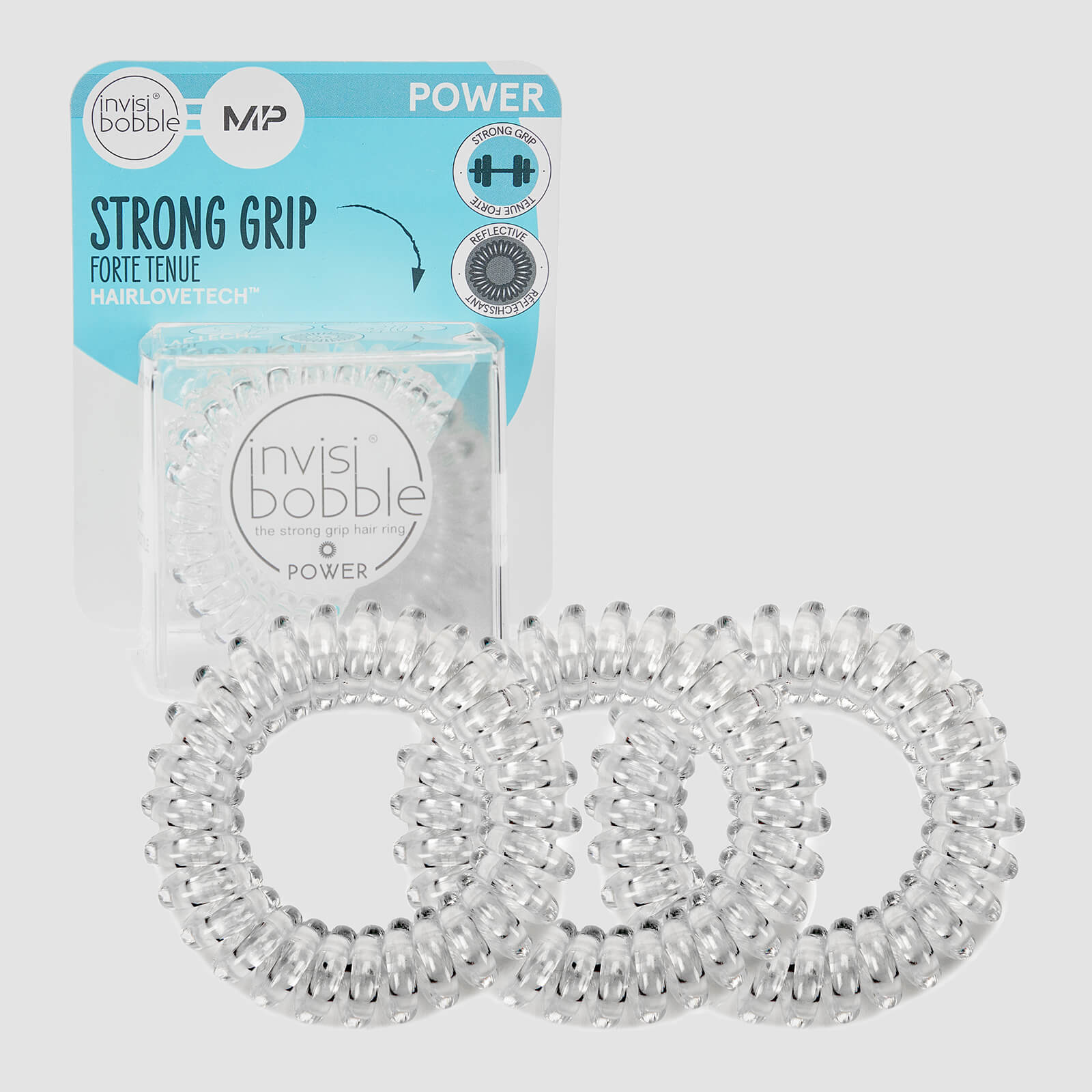 MP X Invisibobble® Power Reflective - Transparentes - CONJ. DE 3