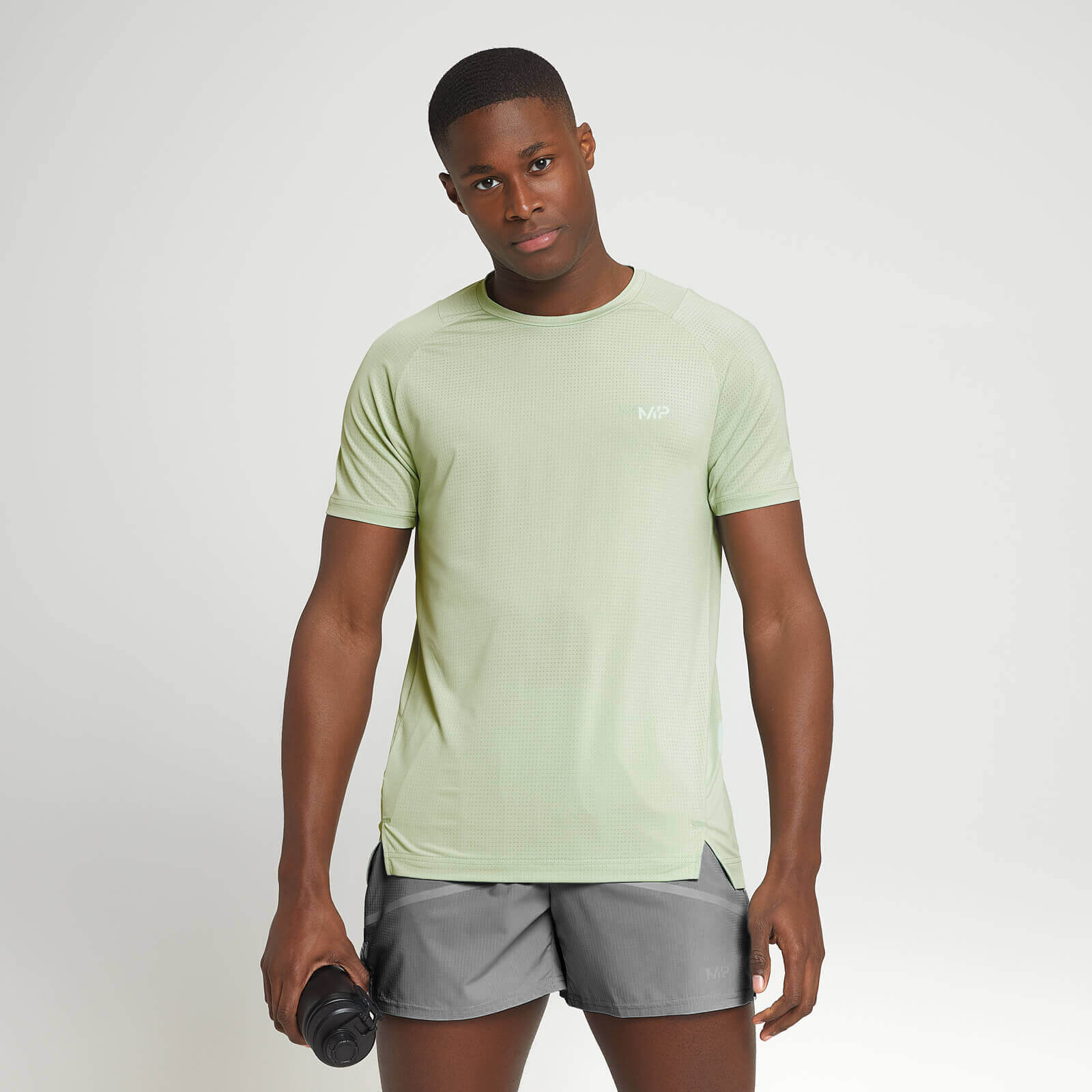 Мъжка тениска с къс ръкав Velocity Ultra на MP - ярко зелено