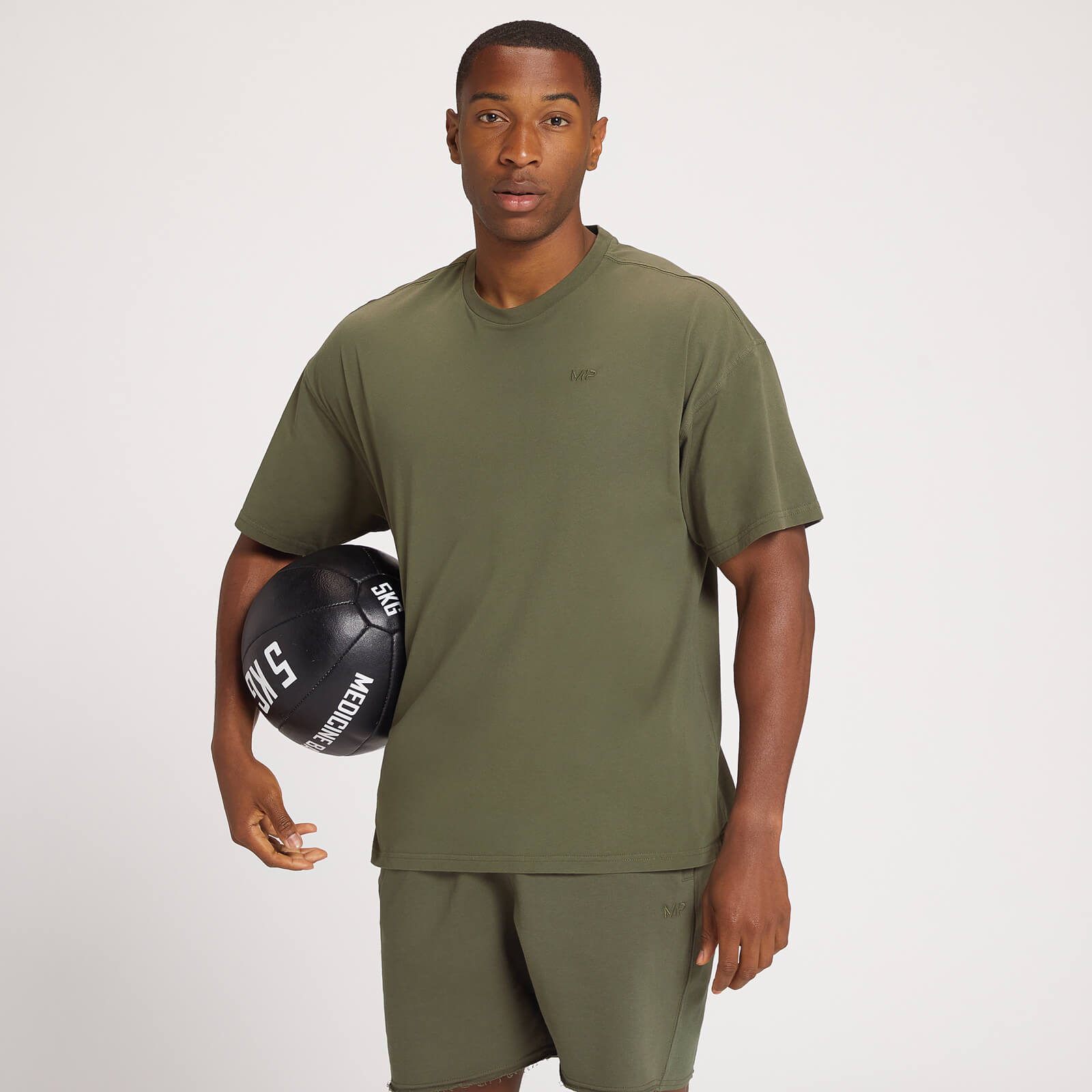 T-shirt oversize à manches courtes MP Dynamic Training pour hommes – Vert kaki - XXS