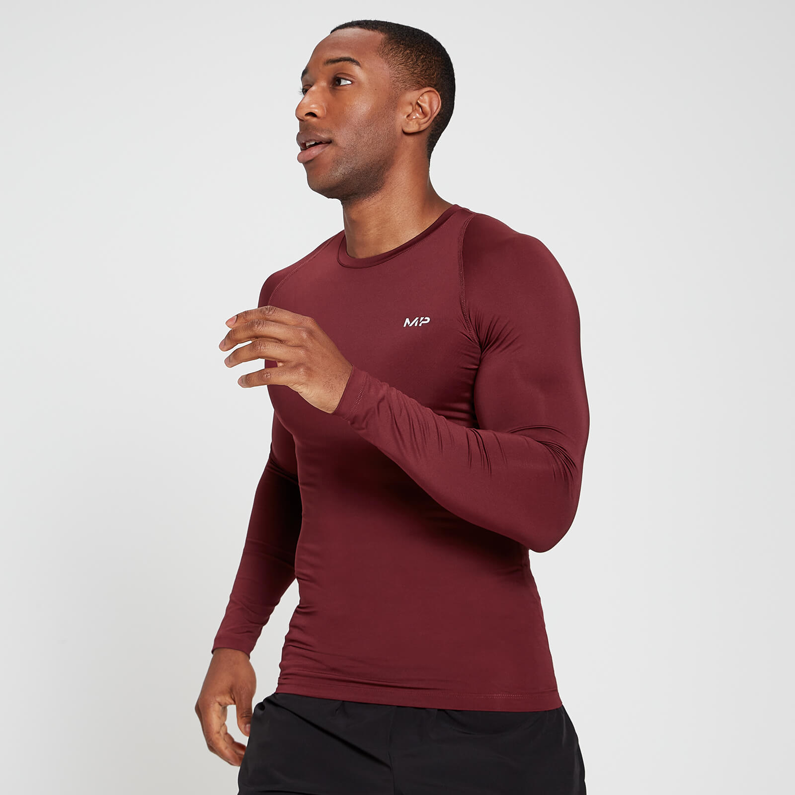 Haut à manches longues MP Base Layer pour hommes – Merlot