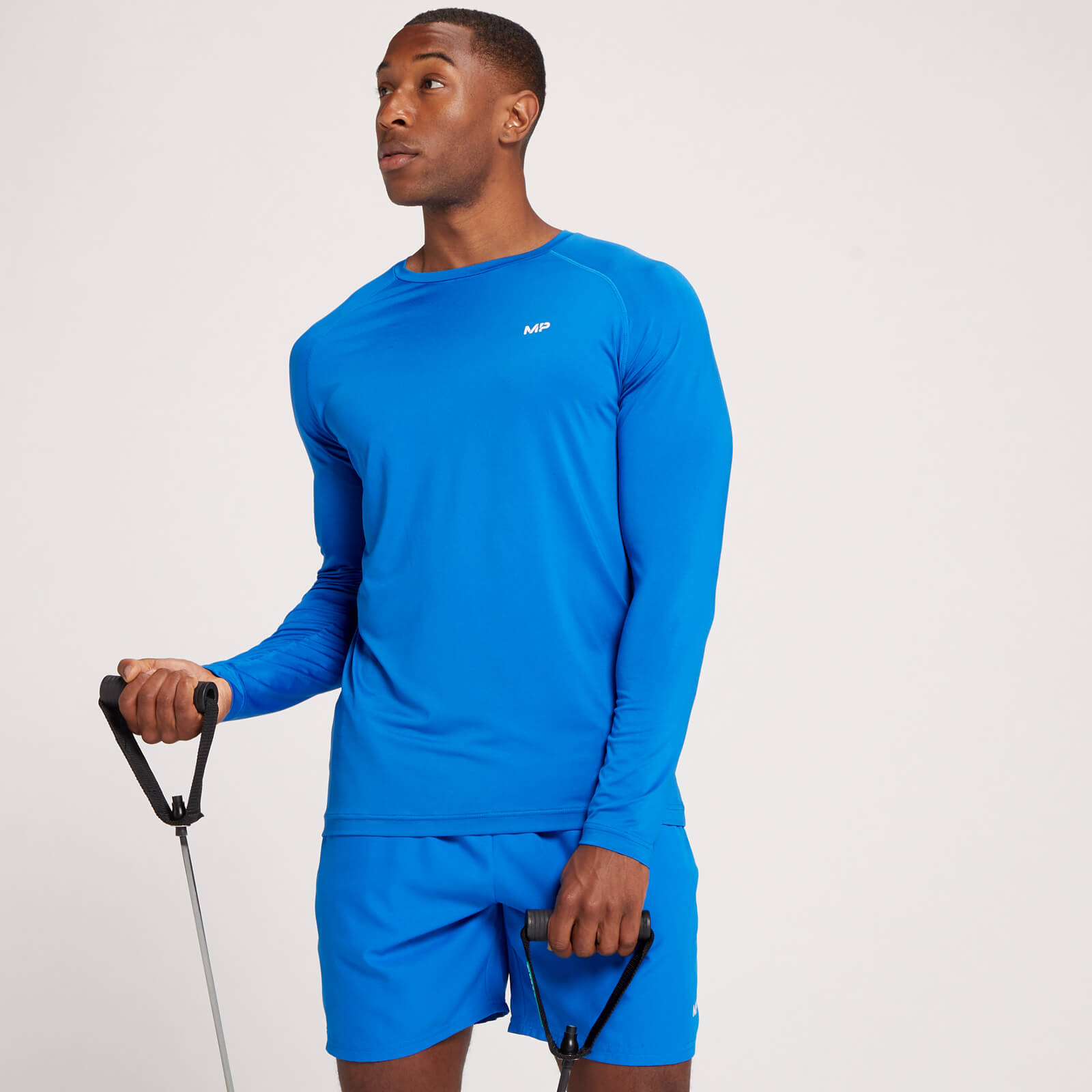 Мъжко спортно горнище с дълъг ръкав Repeat Graphic Training на MP - наситено синьо