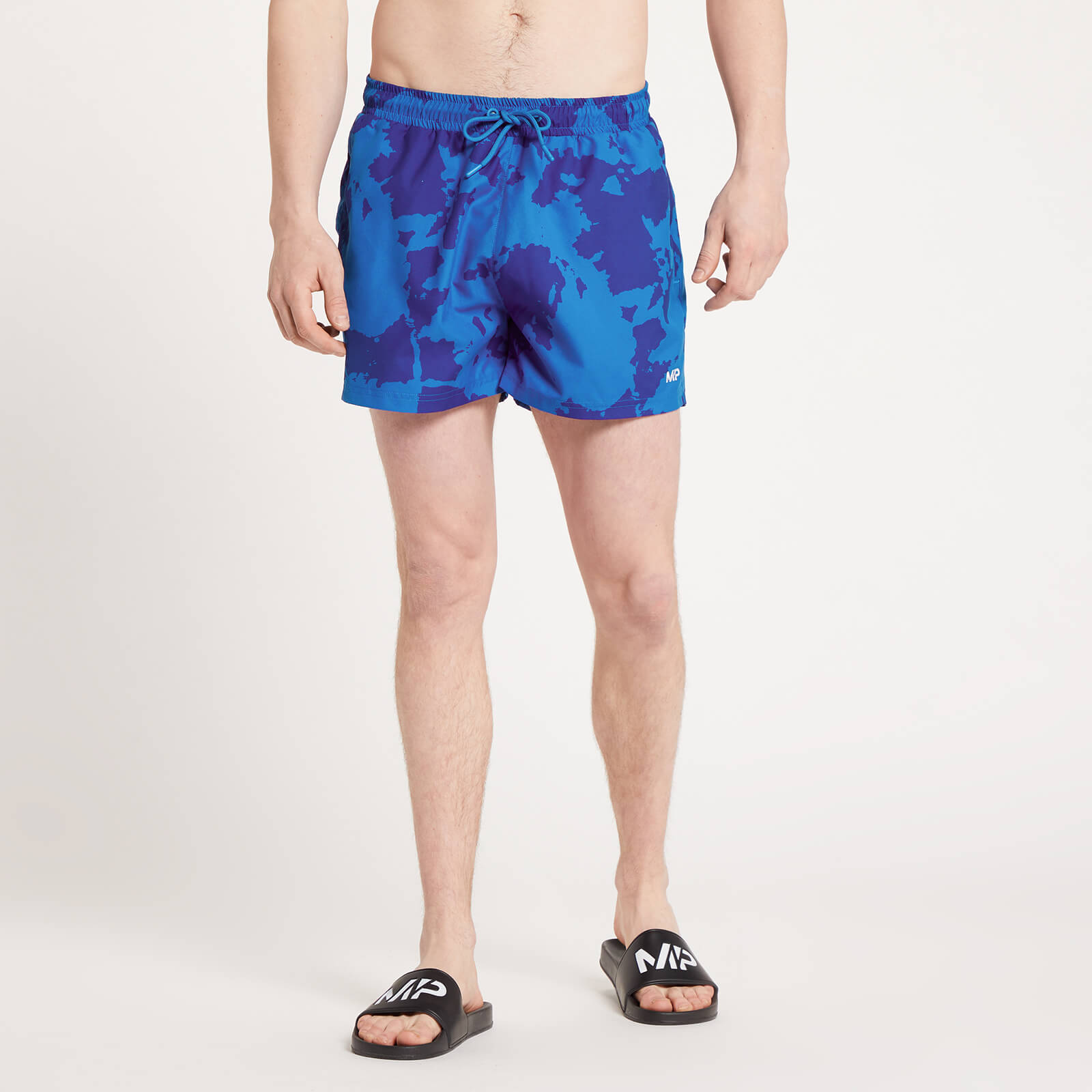 MP Men's Atlantic Printed Swim Shorts - True Blue - XS
