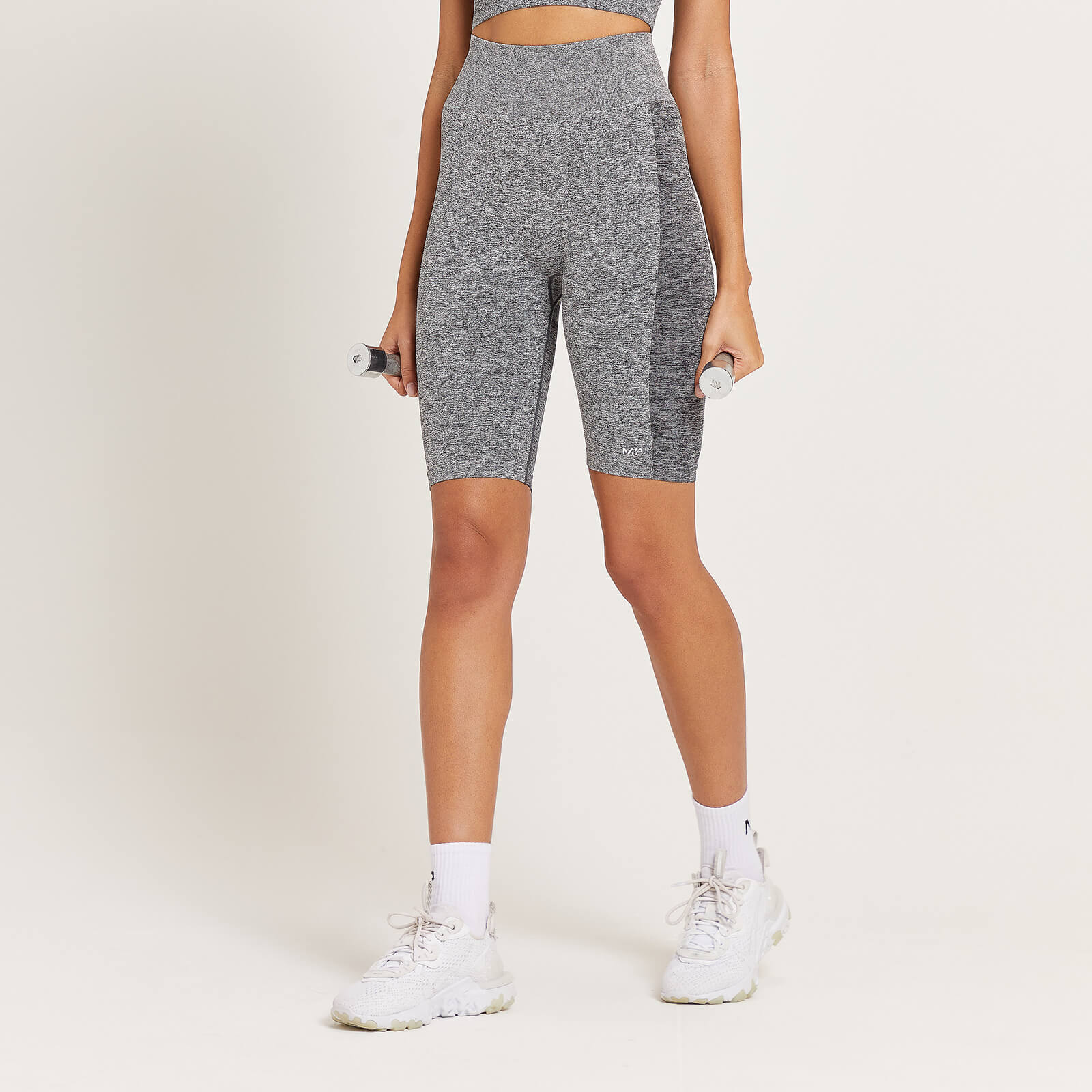 MP Women's Curve High Waisted Cycling Shorts - Grey Marl - XS