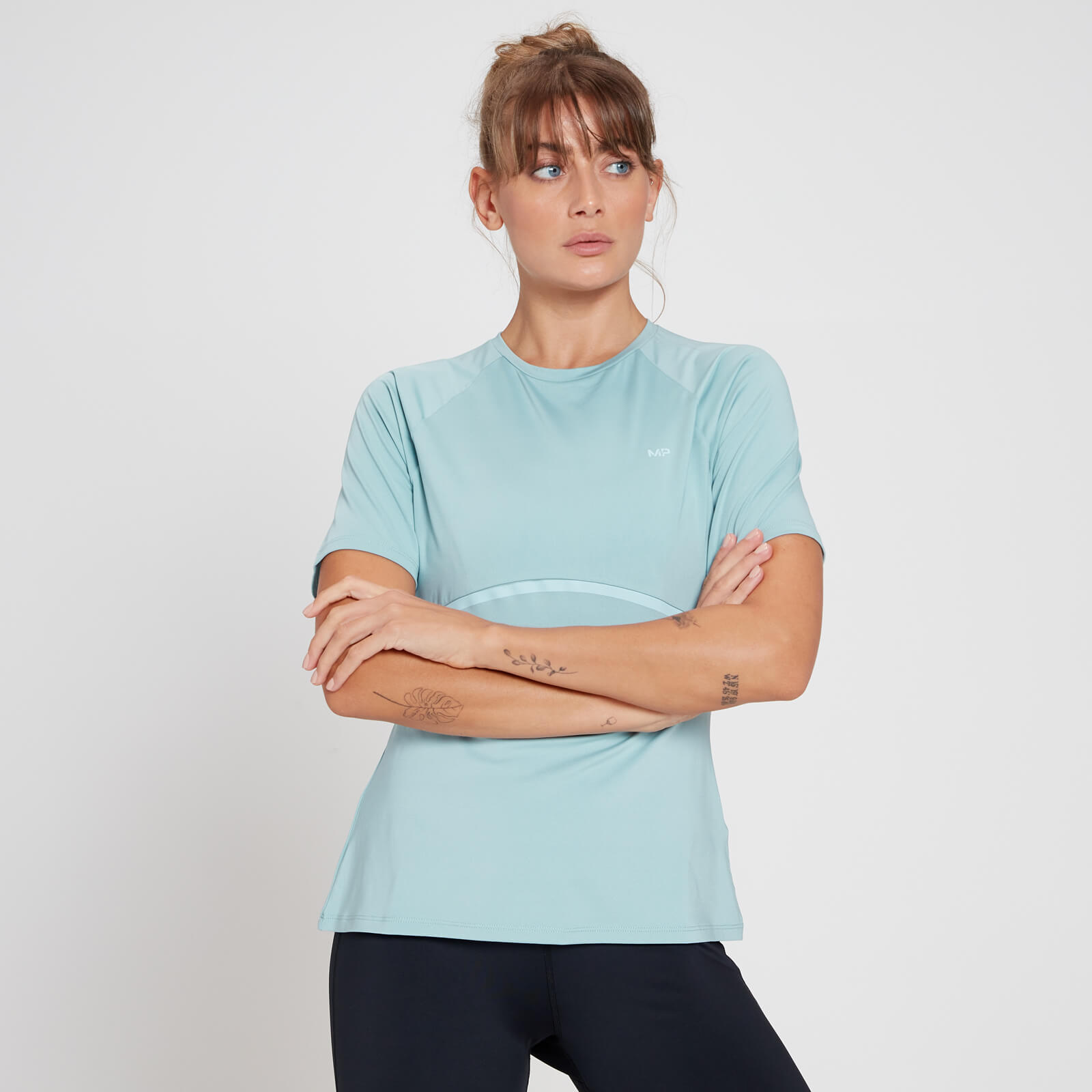 T-shirt réfléchissant MP Velocity Ultra pour femmes – Bleu givré