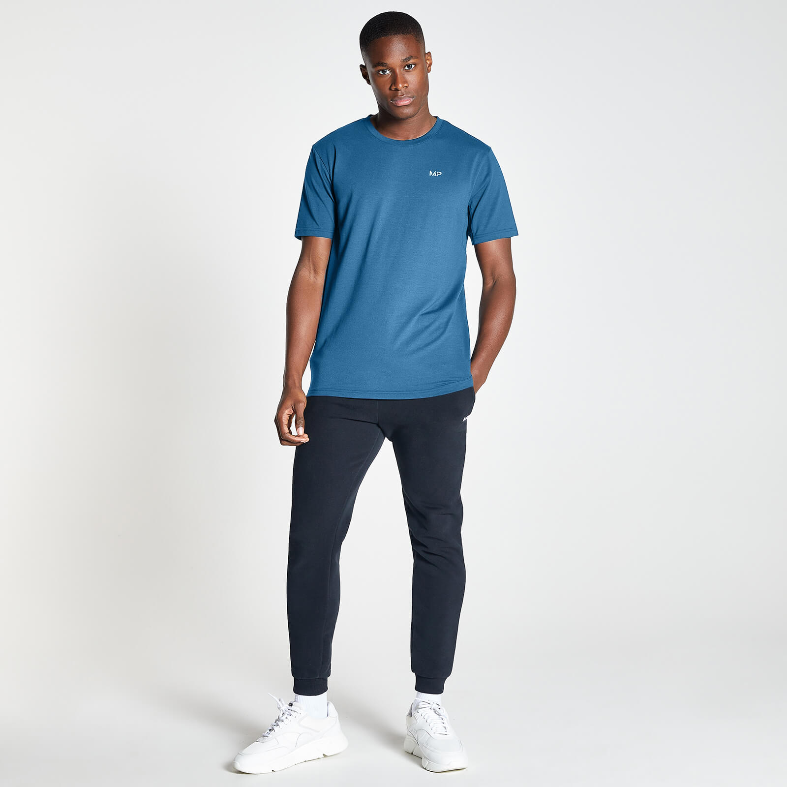 Essentials 基礎系列 Drirelease 男士短袖 T 恤 - 藍 - XXS