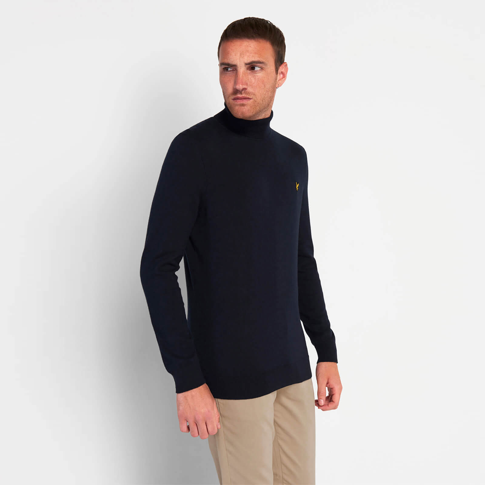 Roll Neck Jumper - Dark Navy | Lyle 