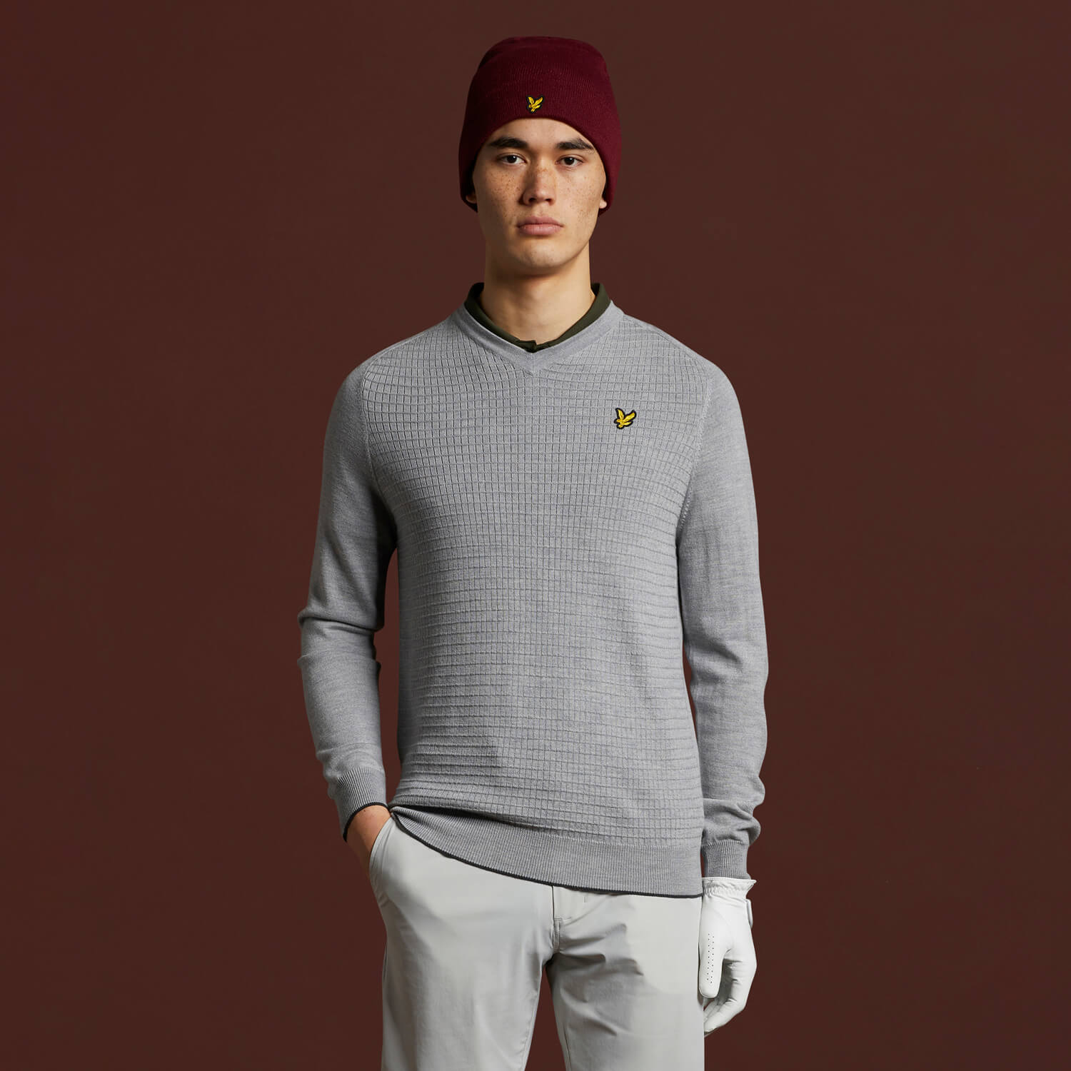Men's Ayr Merino V-Neck Men's Golf 
