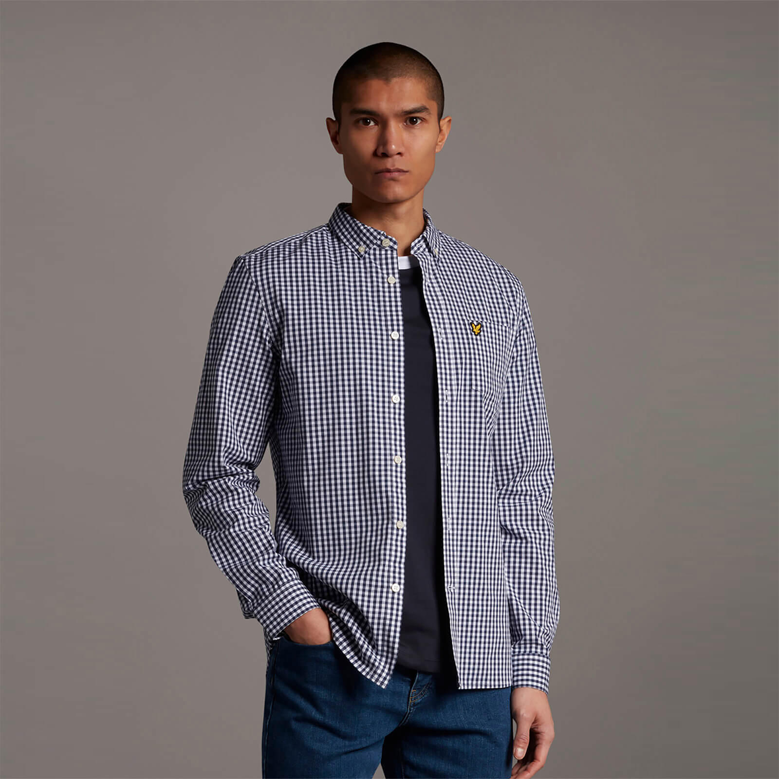 Lyle and scott gingham shirt clearance