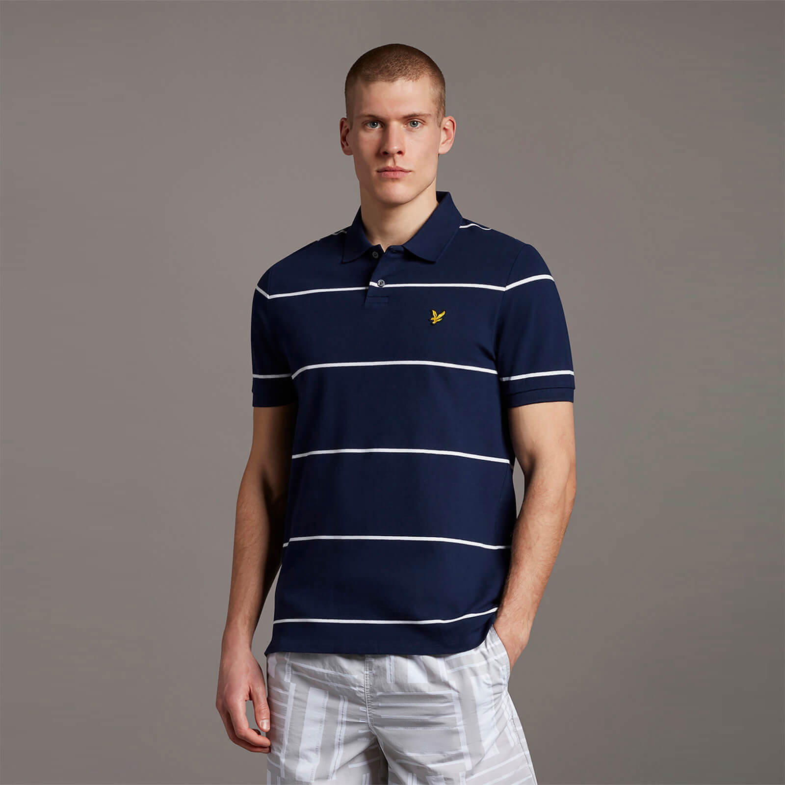 Horizontal striped polo shirts clearance
