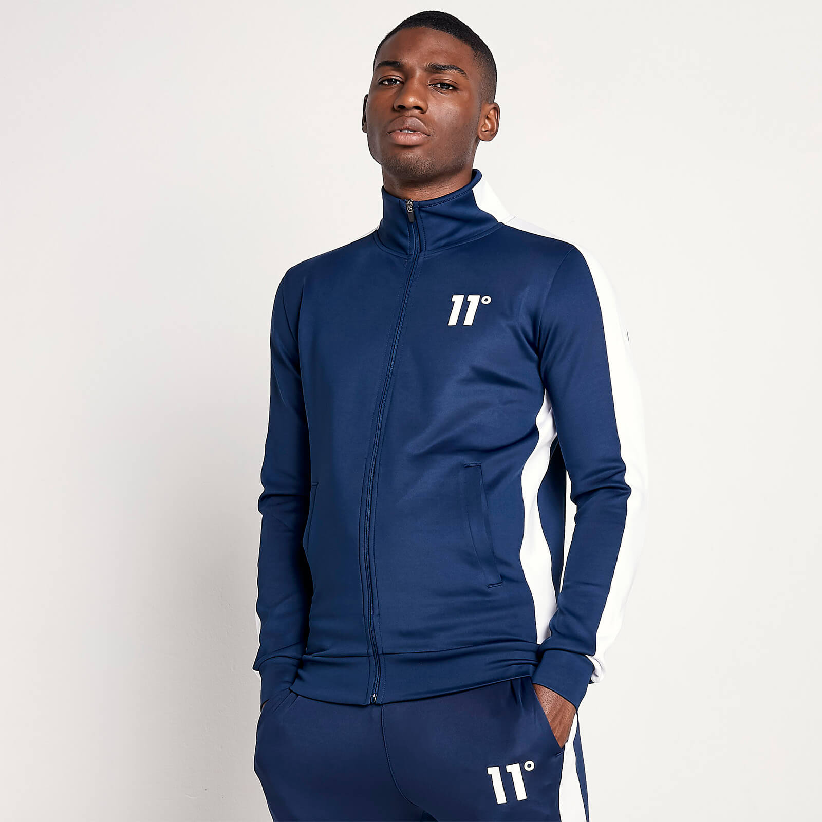 11 degrees cheap navy tracksuit