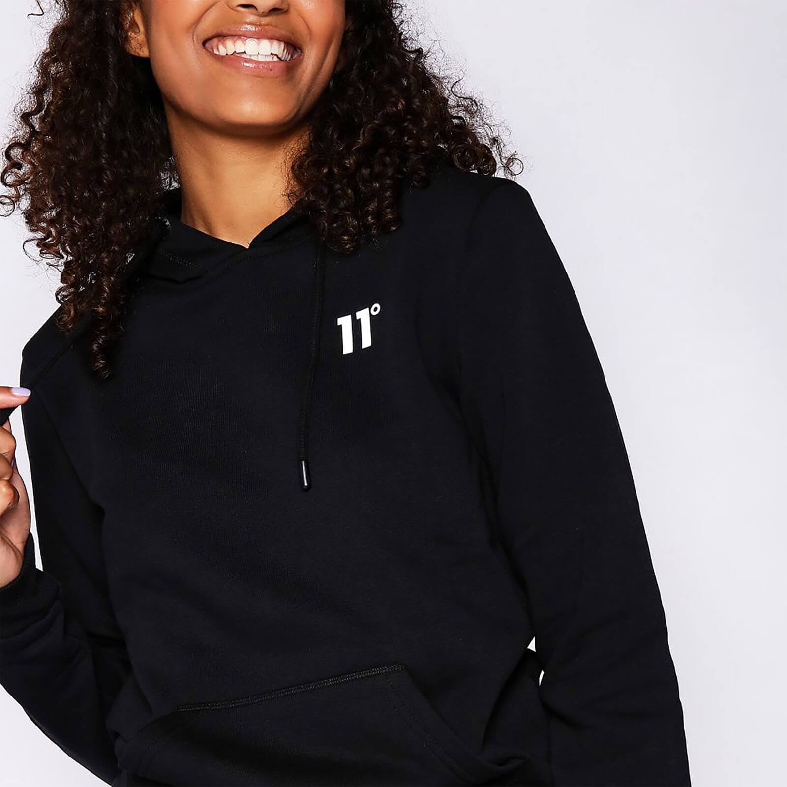 11 Degrees Womens Core Pullover Hoodie Black 11 Degrees