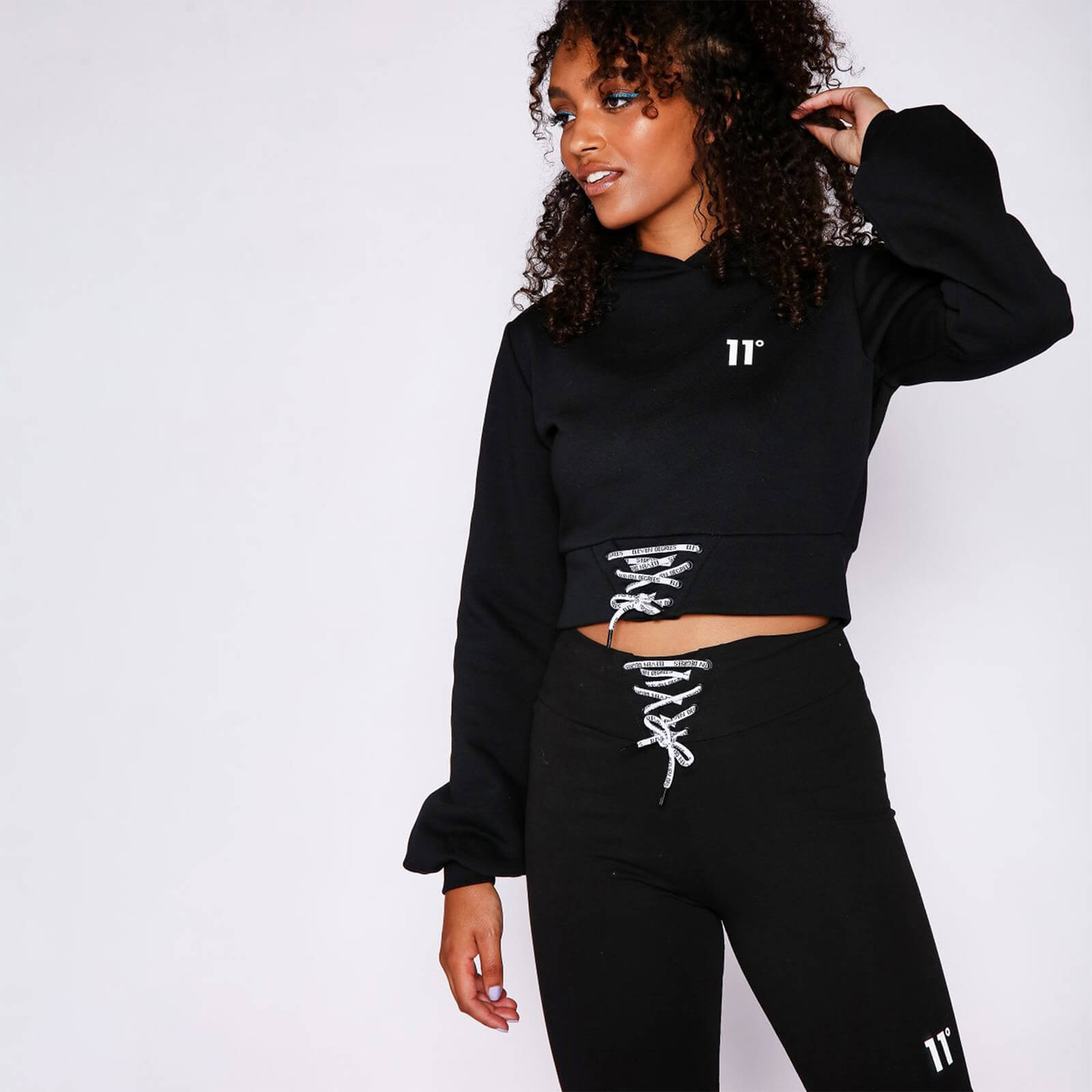 Lace Up Cycling Shorts Schwarz 11 Degrees