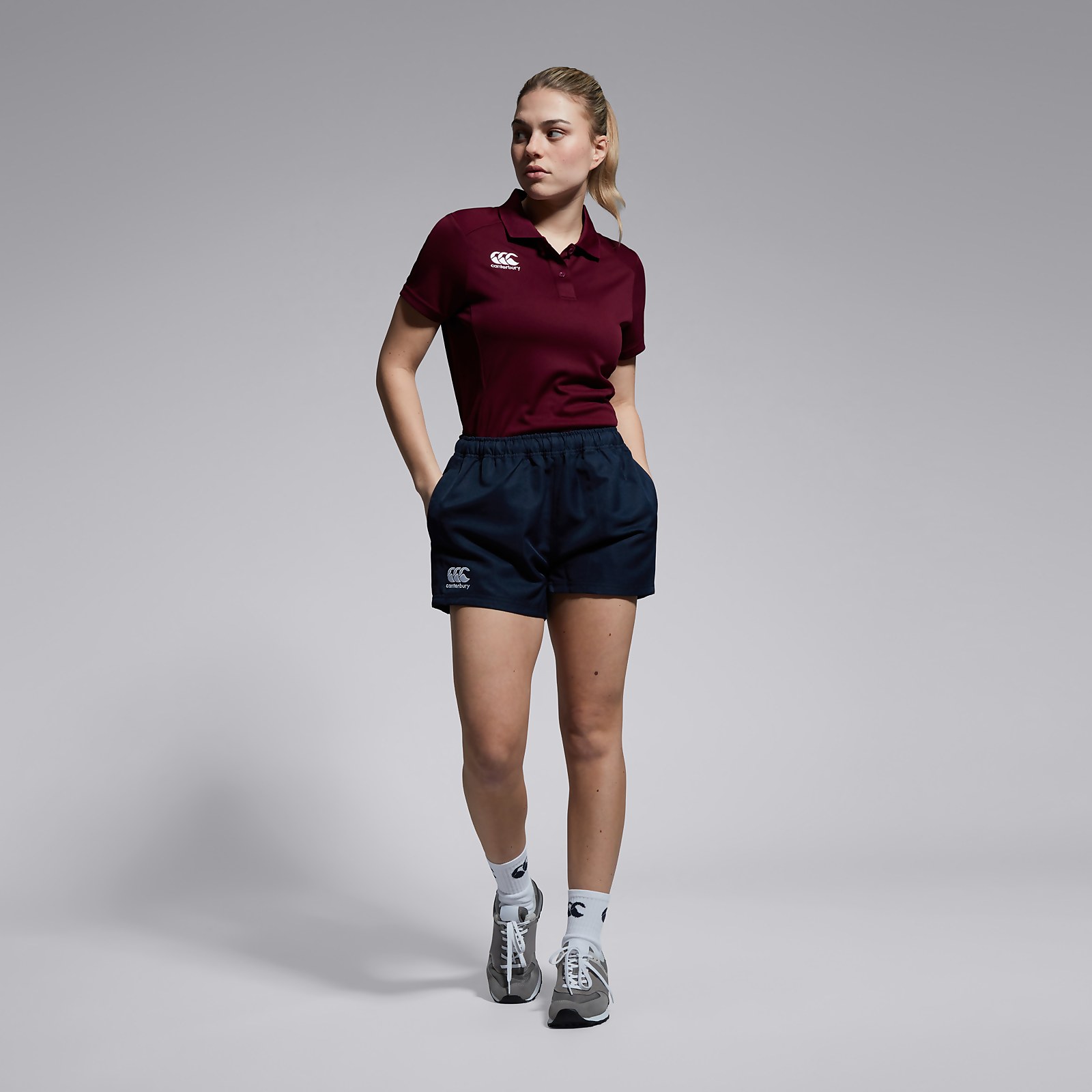 WOMENS PROFESSIONAL POLY SHORTS NAVY Canterbury