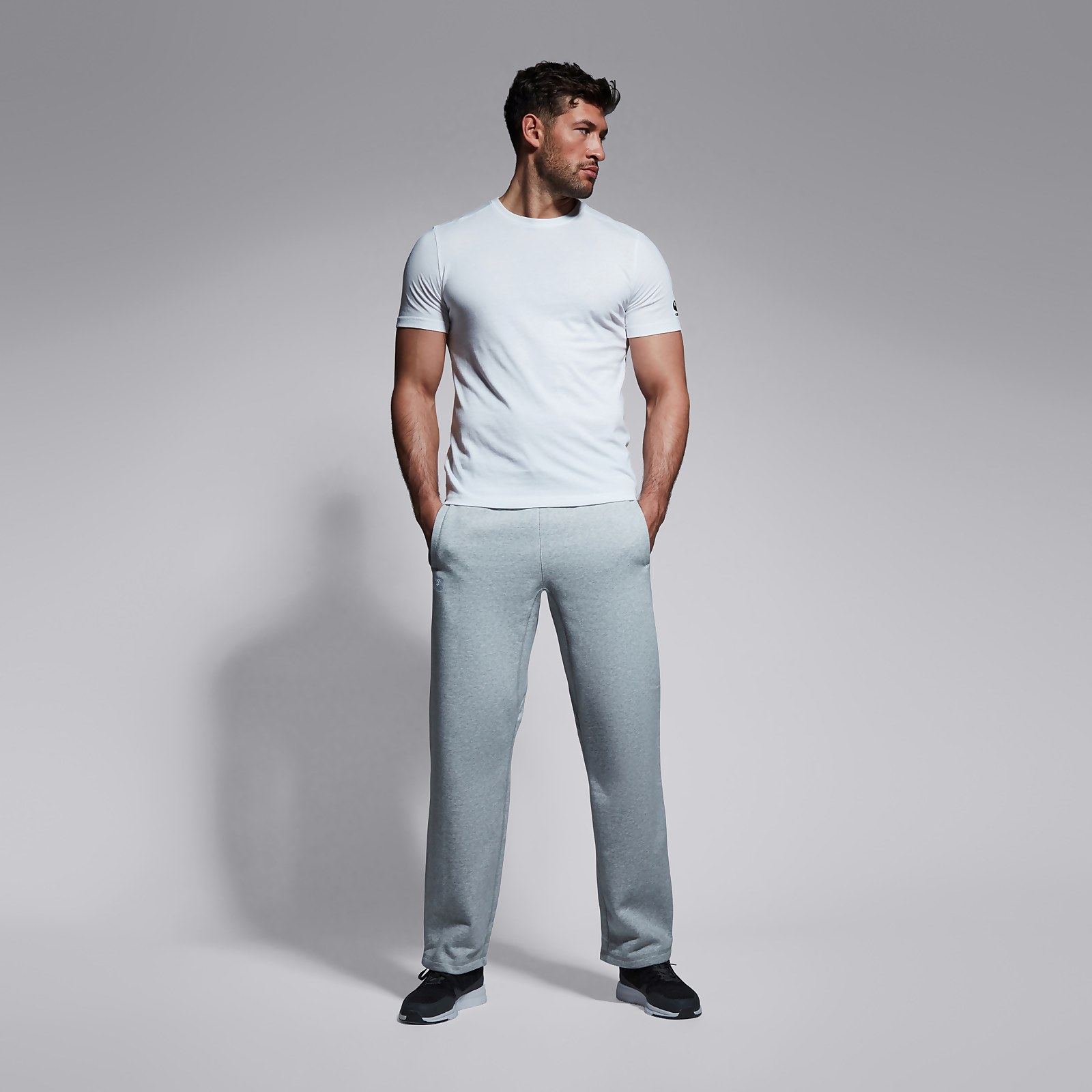 Comfy grey sweatpants top