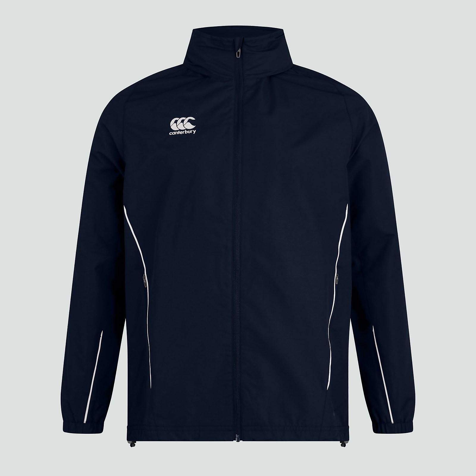 MENS TEAM FULL ZIP RAIN JACKET NAVY Canterbury