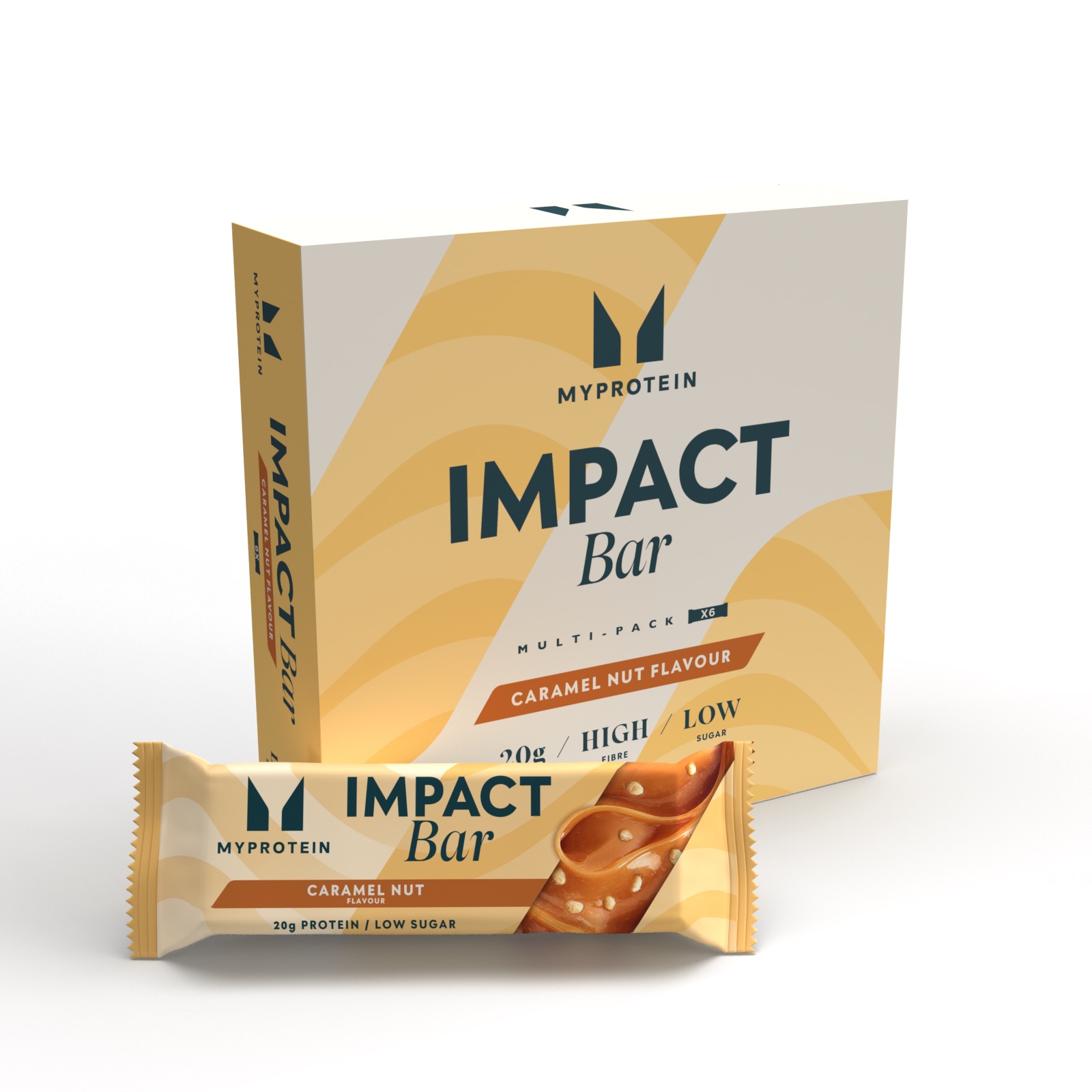 Barre protéinée Impact - 6Barres - Caramel et Cacahuete