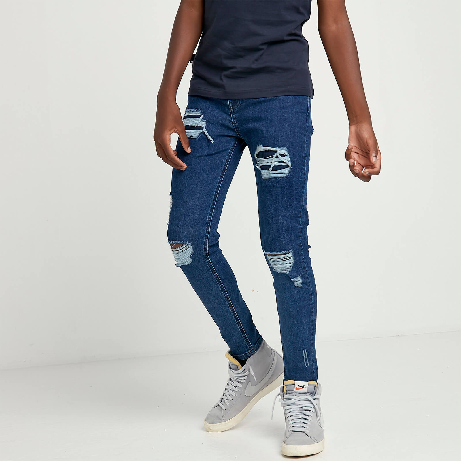 11 Degrees Junior Skinny Jeans – Mid Blue Wash | 11 Degrees