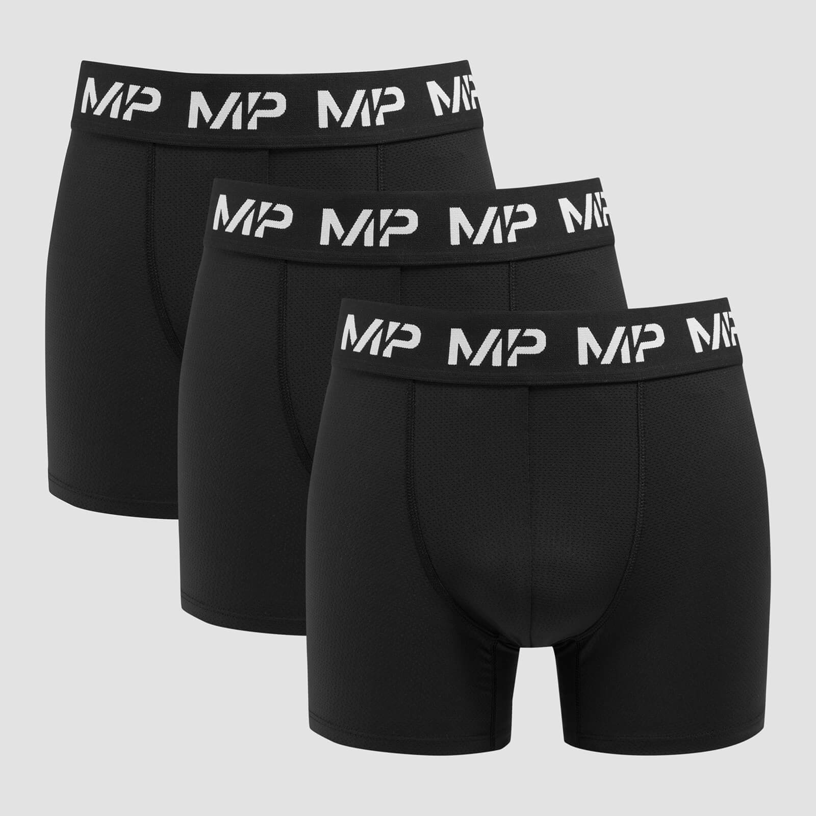 Мъжки боксерки MP (3 бр. в опаковка) — черни - XS