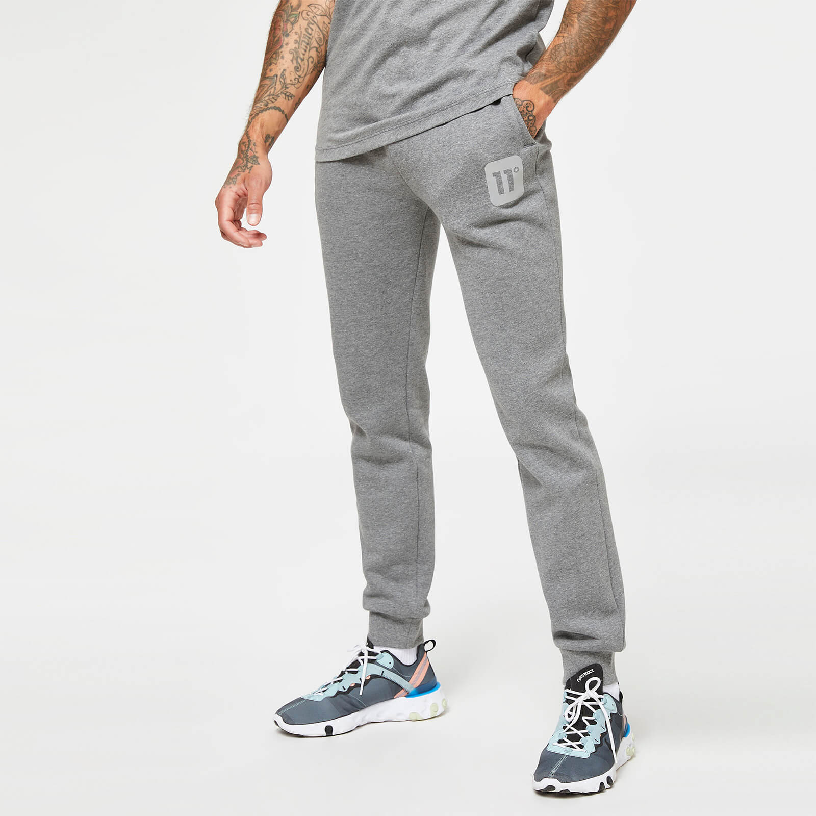 Reflective grey shop joggers