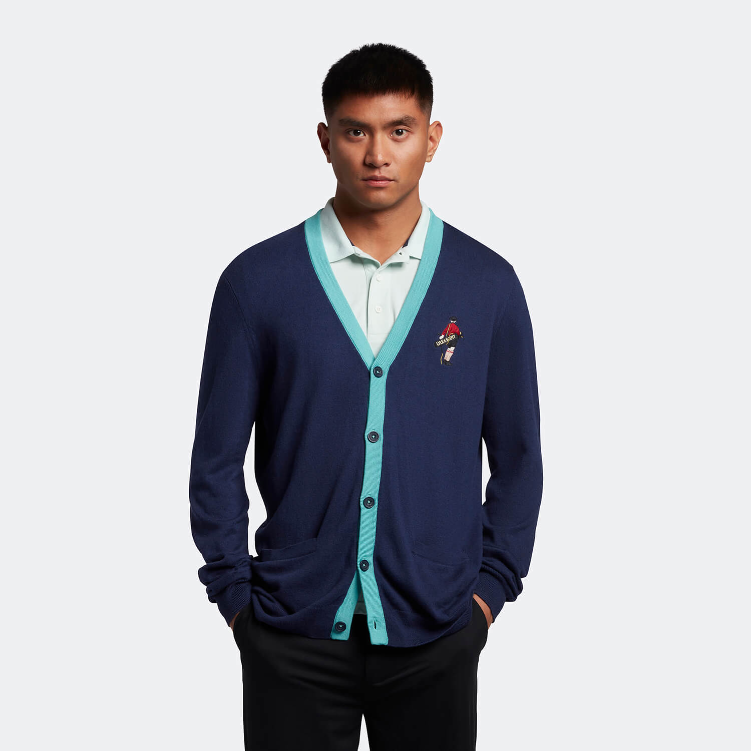 Men's Golf Player Knitted Cardigan 