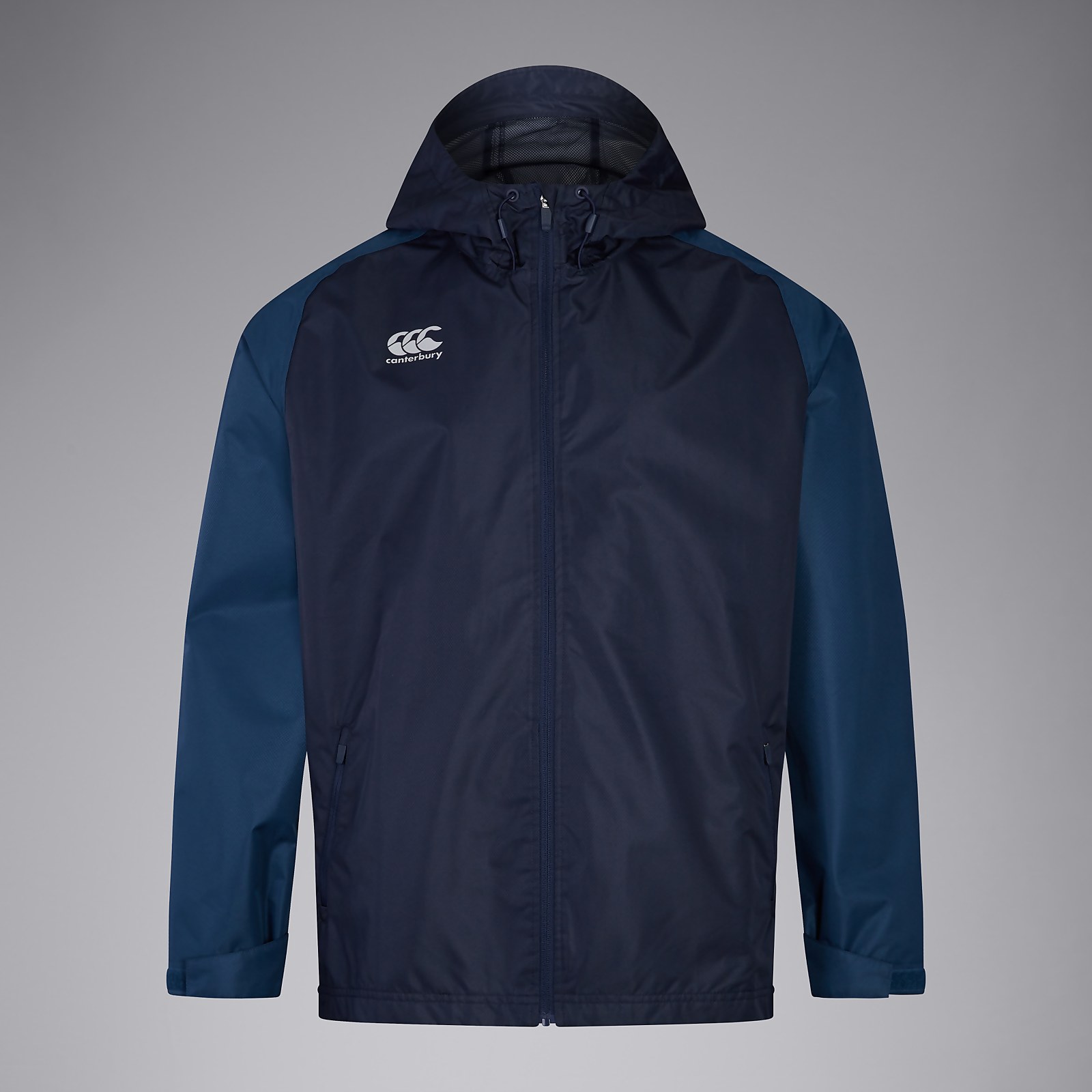 MENS PRO II VAPOSHIELD FULL ZIP RAIN JACKET NAVY Canterbury