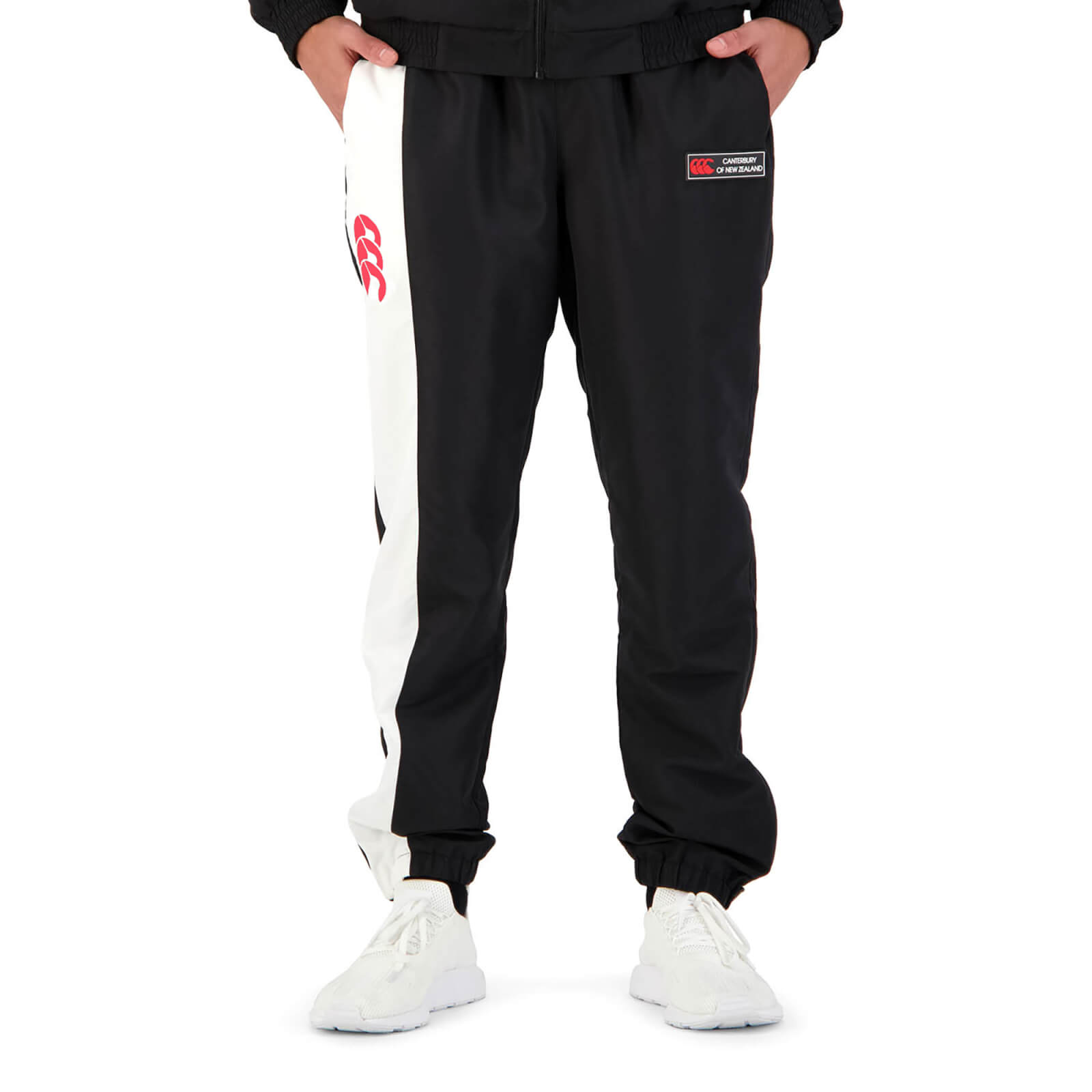 Black canterbury tracksuit bottoms hot sale