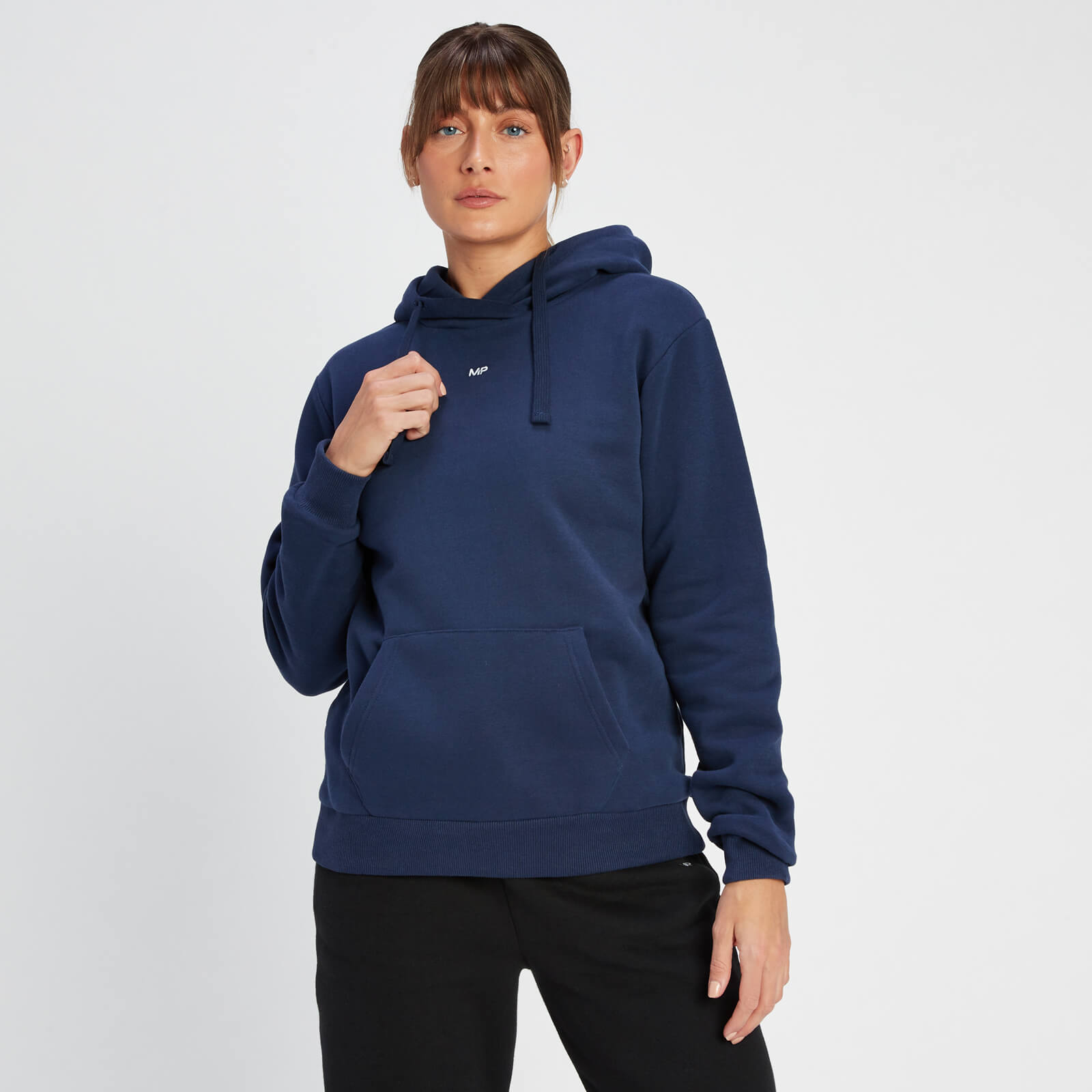 MP ženska majica s kapuljačom s džepom u obliku tobolca Essentials – Navy - XXS