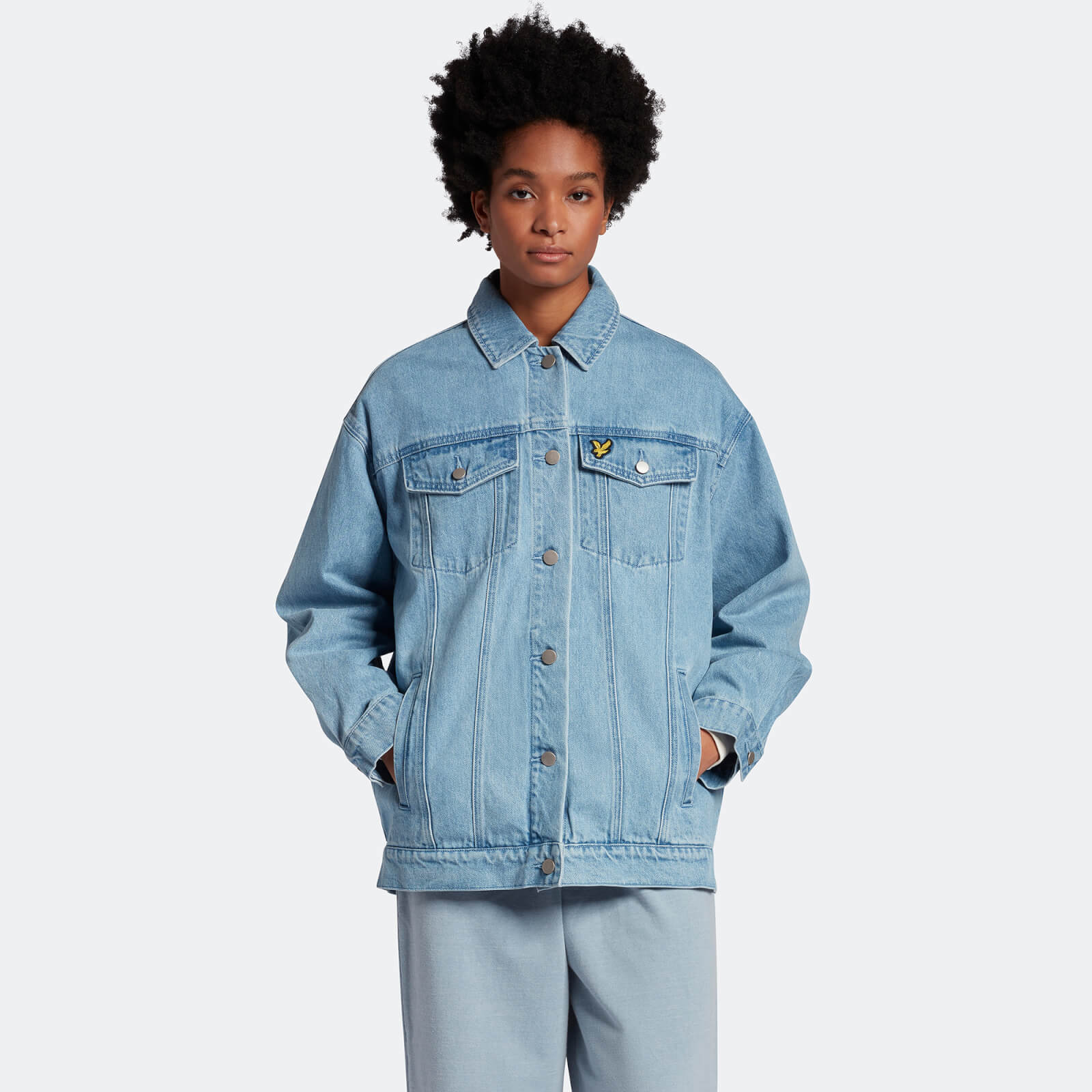 Women's Oversized Denim Jacket - Light 