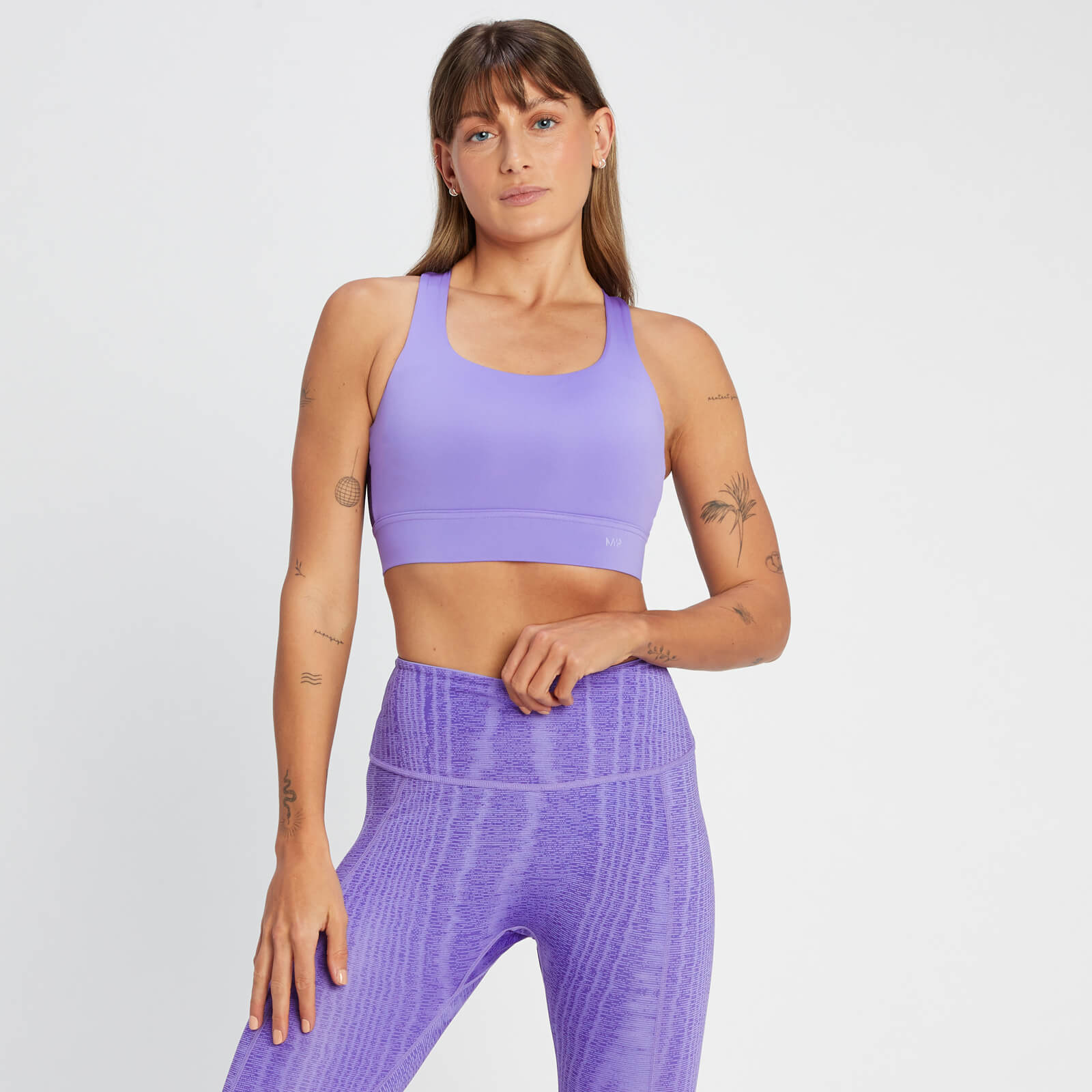 Brassière de sport à maintien supérieur MP Tempo pour femmes – Violet paisley - XS