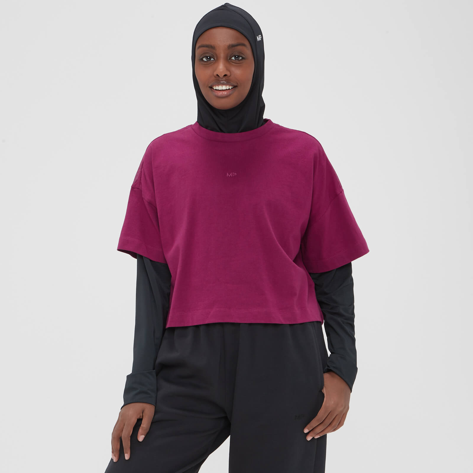 MP Women's Adapt Cropped T-Shirt - Dark Grape