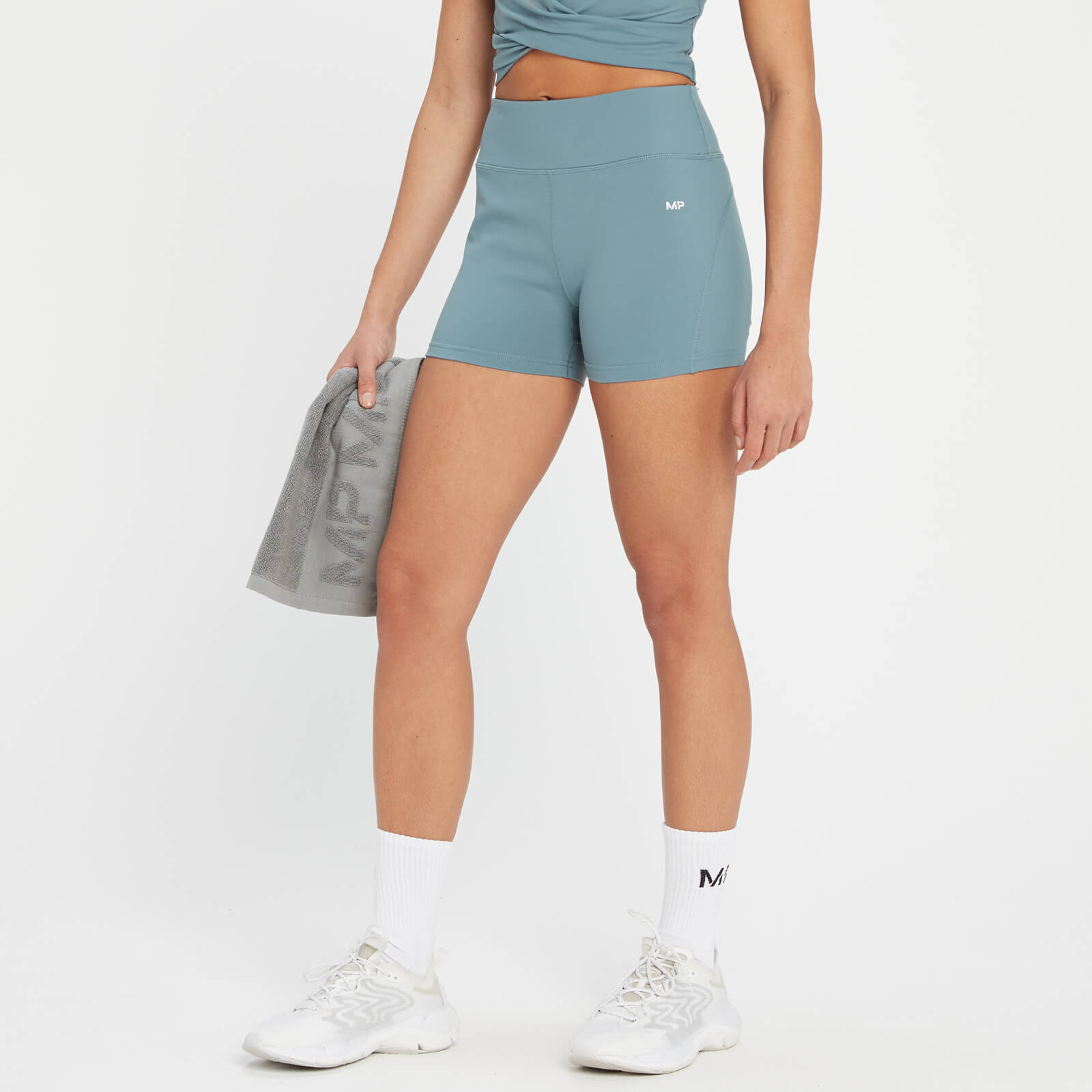 MP Women's Power Booty Short - Pebble Blue