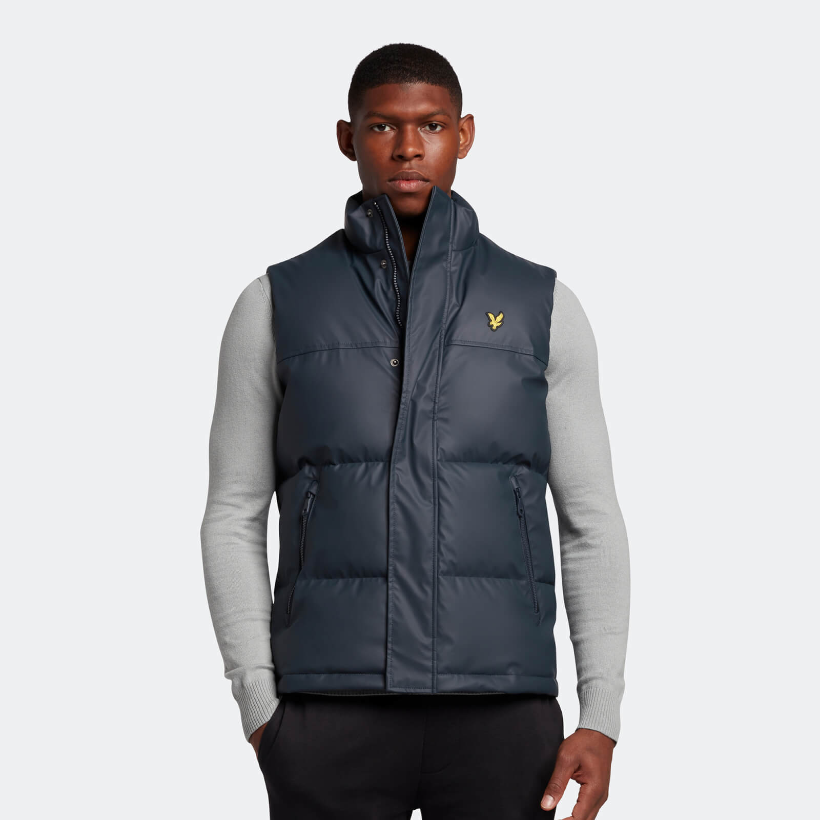 Men's Rubberised Wadded Gilet - Dark 