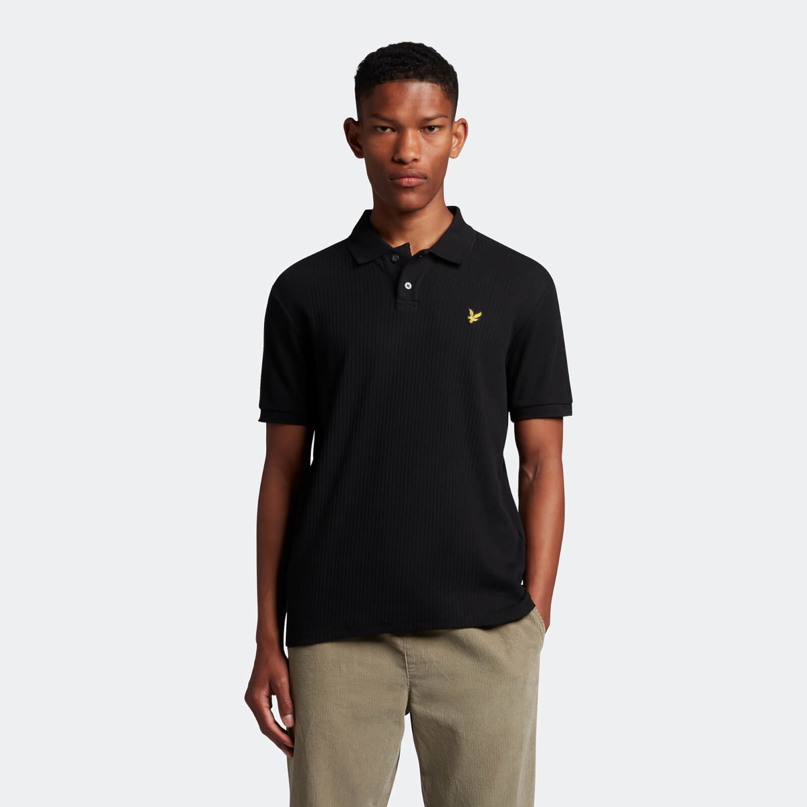 Mens Clothing T-shirts Polo shirts Lyle & Scott Plain Polo Shirt in Black for Men 