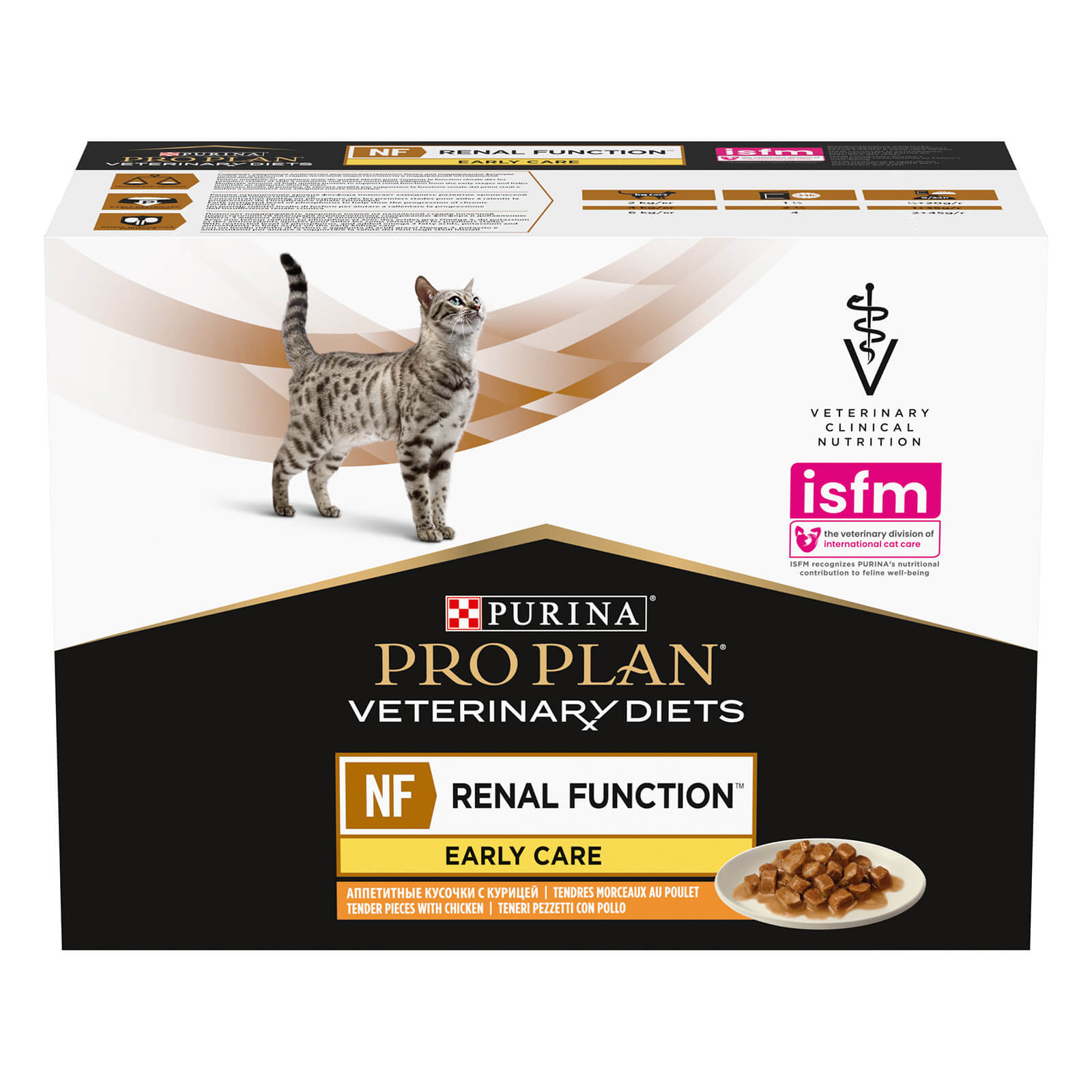 PRO PLAN® VETERINARY DIETS NF Renal Function™ Early Care Katze Frischebeutel Huhn 10x85g