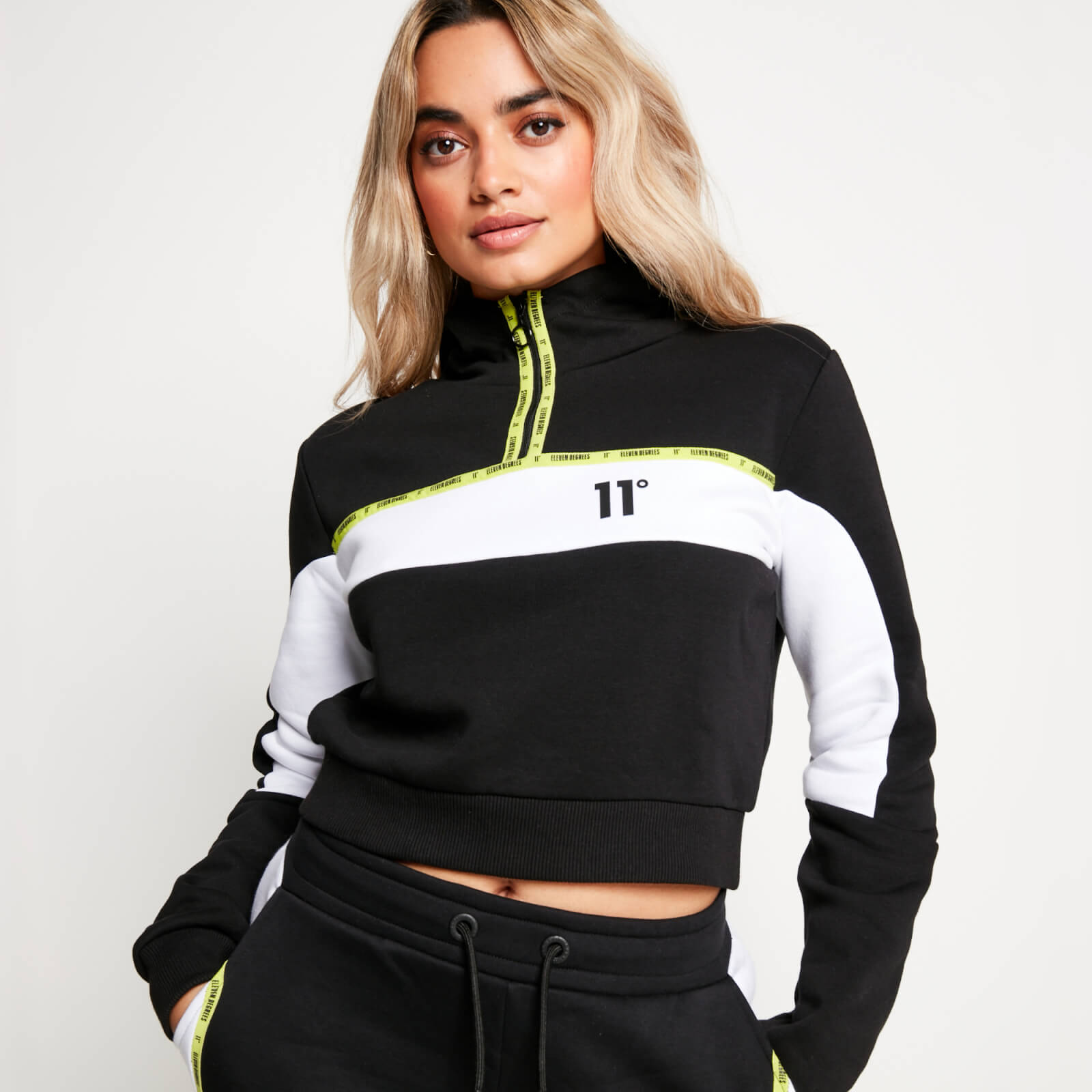 Micro shop cropped hoodie