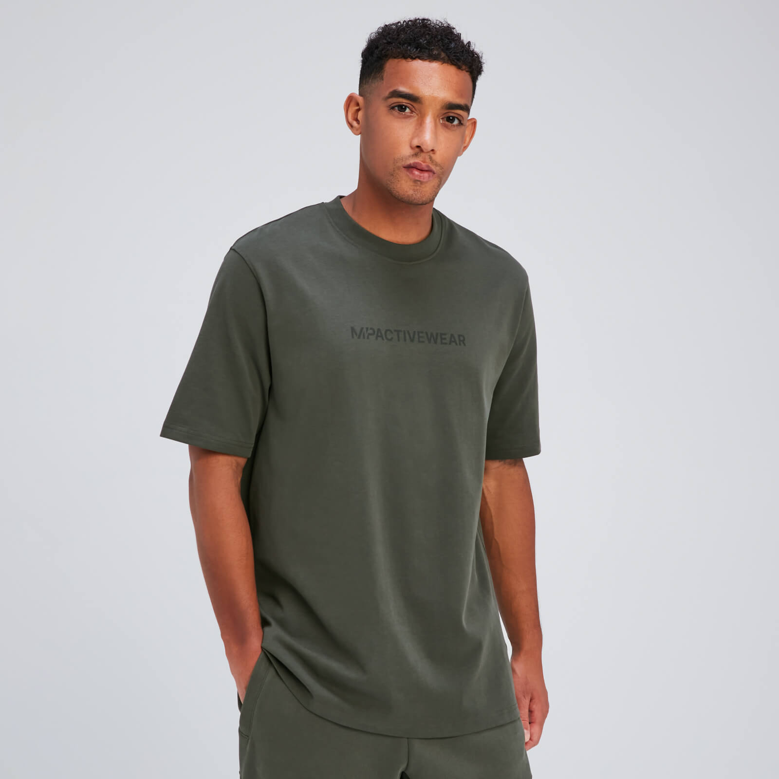 T-shirt oversize MP Rest Day pour hommes – Vert taupe