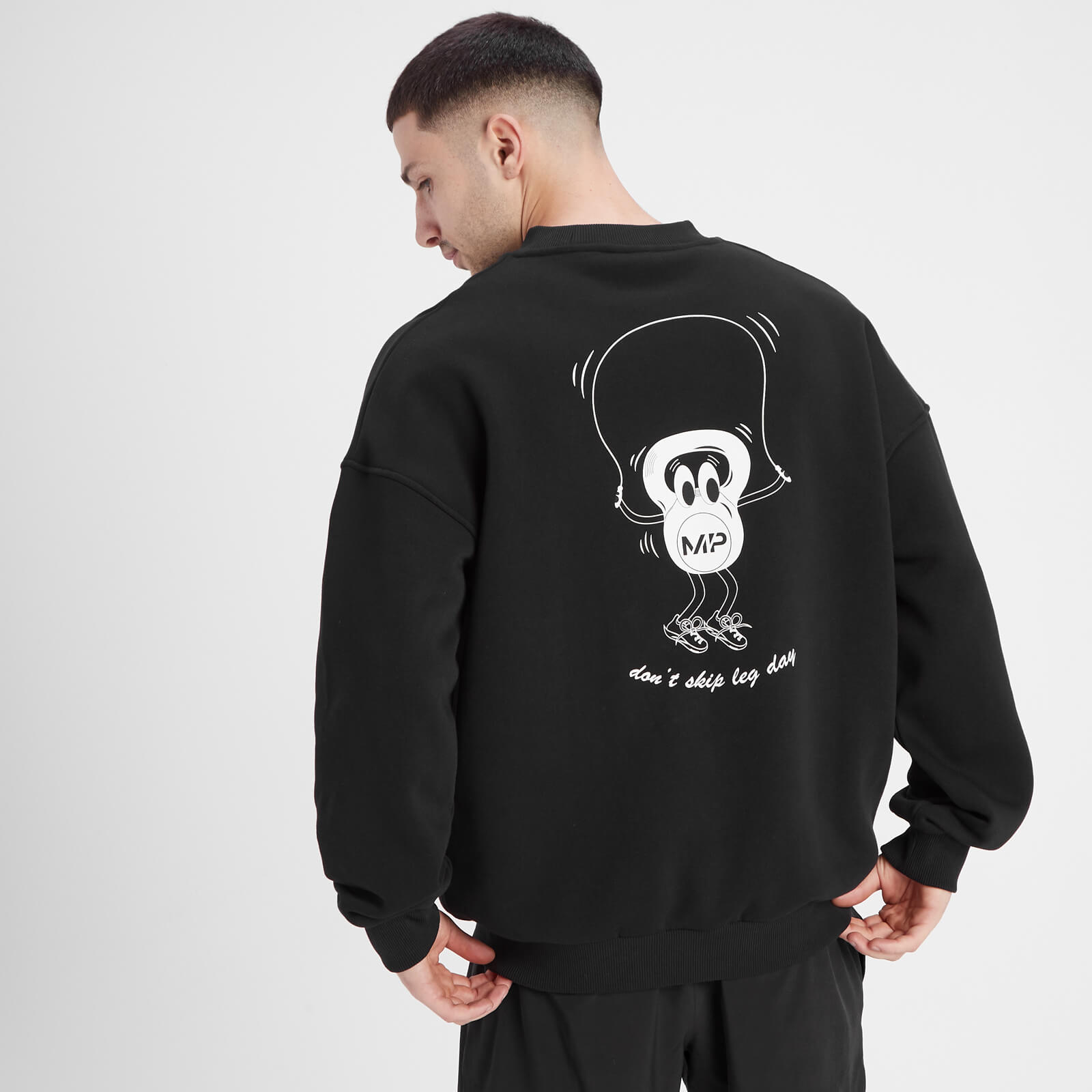 Sweatshirt Leg Day Graphic da MP para Homem - Preto