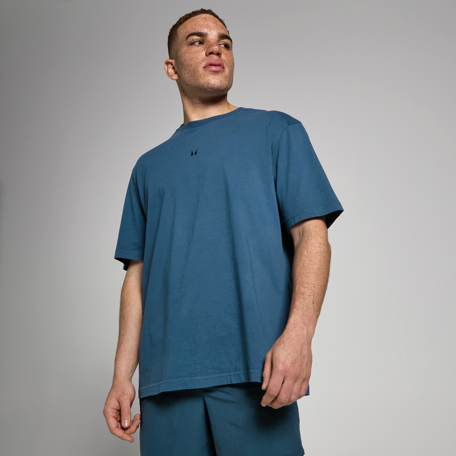 Tempo 節奏系列 男士寬鬆版型水洗 T 恤 - 水洗海軍藍