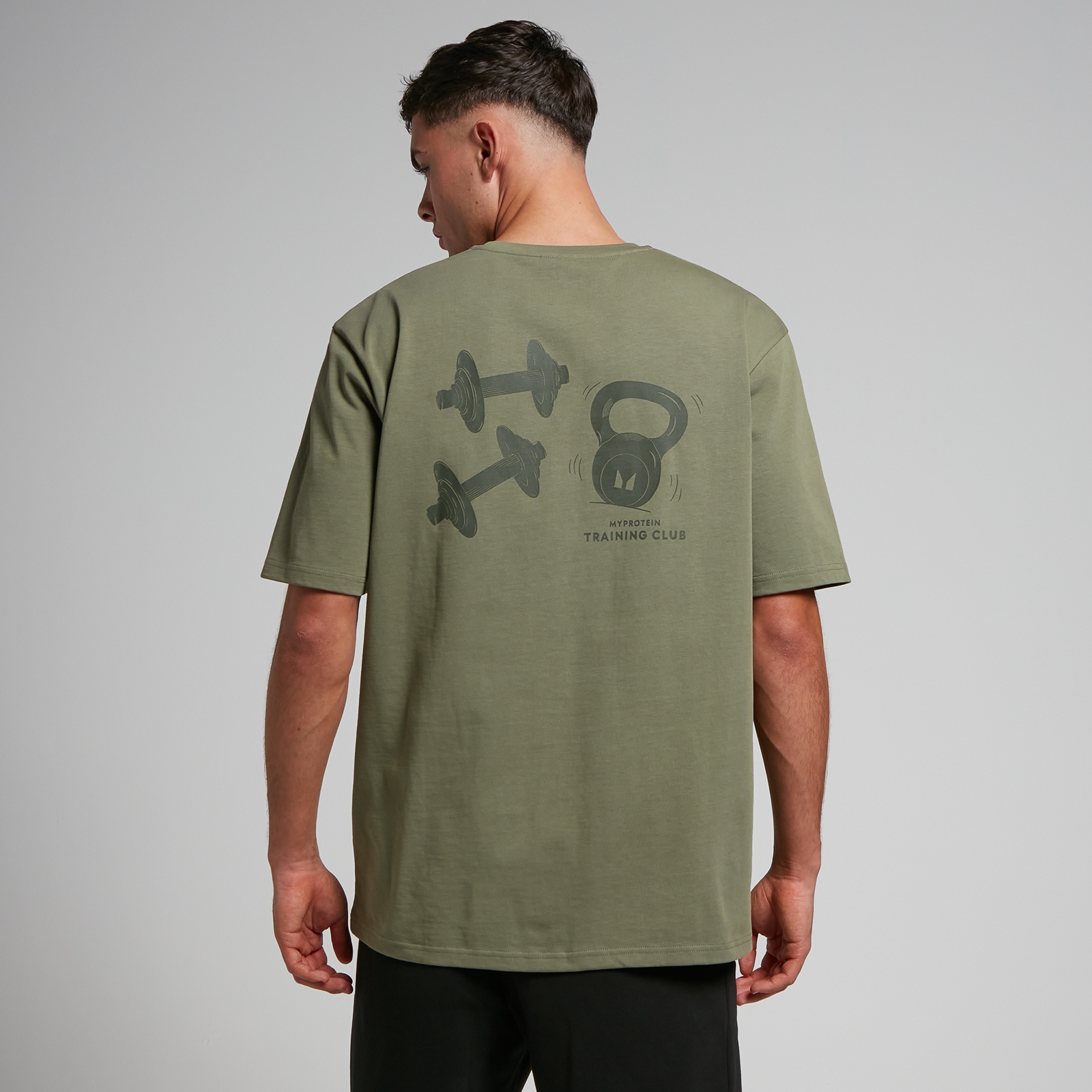T-shirt oversize estampada Tempo para homem da MP - Verde azeitona - M
